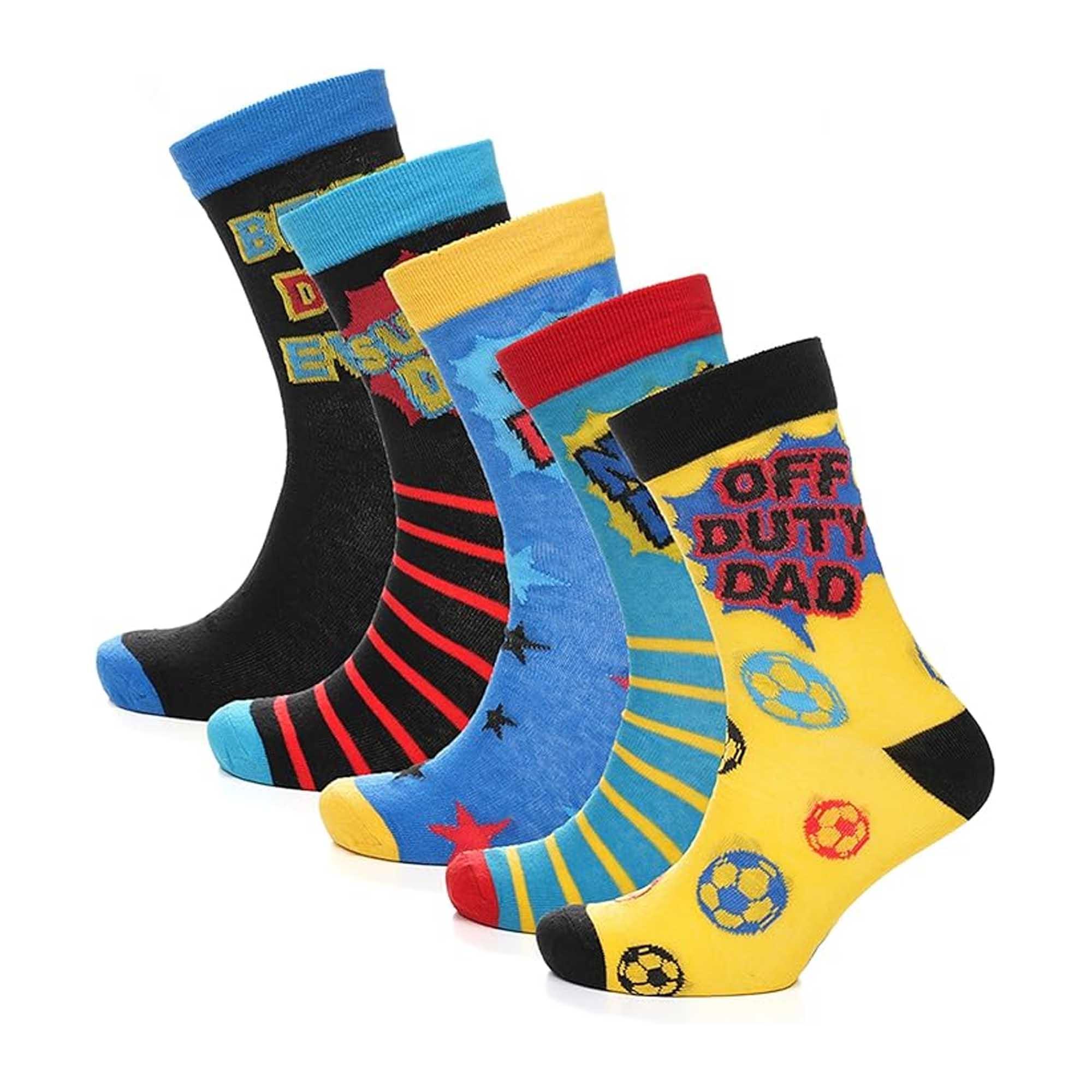 5-pack-mens-cotton-rich-novelty-dad-socks-colourful-breathable-fun-gift-for-fathers-day-birthdays-by-sock-stack-uk-6-11-design-1-socks-1177286796 - Bobobiy