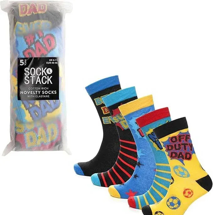 5-pack-mens-cotton-rich-novelty-dad-socks-colourful-breathable-fun-gift-for-fathers-day-birthdays-by-sock-stack-uk-6-11-design-1-socks-1177286798 - Bobobiy