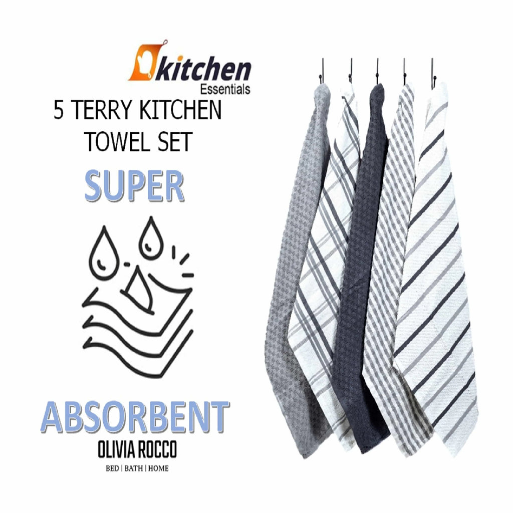 5-pack-super-absorbent-check-quick-drying-cotton-terry-kitchen-tea-towels-durable-versatile-dish-towels-for-home-and-professional-use-45cm-x-65cm-by-olivia-rocco-tea-towel-987418052 - Bobobiy