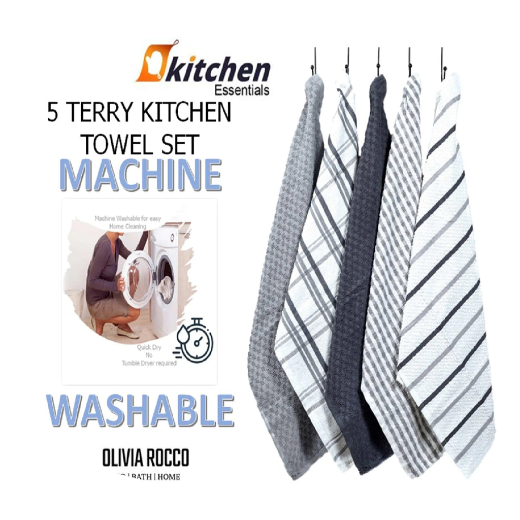 5-pack-super-absorbent-check-quick-drying-cotton-terry-kitchen-tea-towels-durable-versatile-dish-towels-for-home-and-professional-use-45cm-x-65cm-by-olivia-rocco-tea-towel-987418057 - Bobobiy