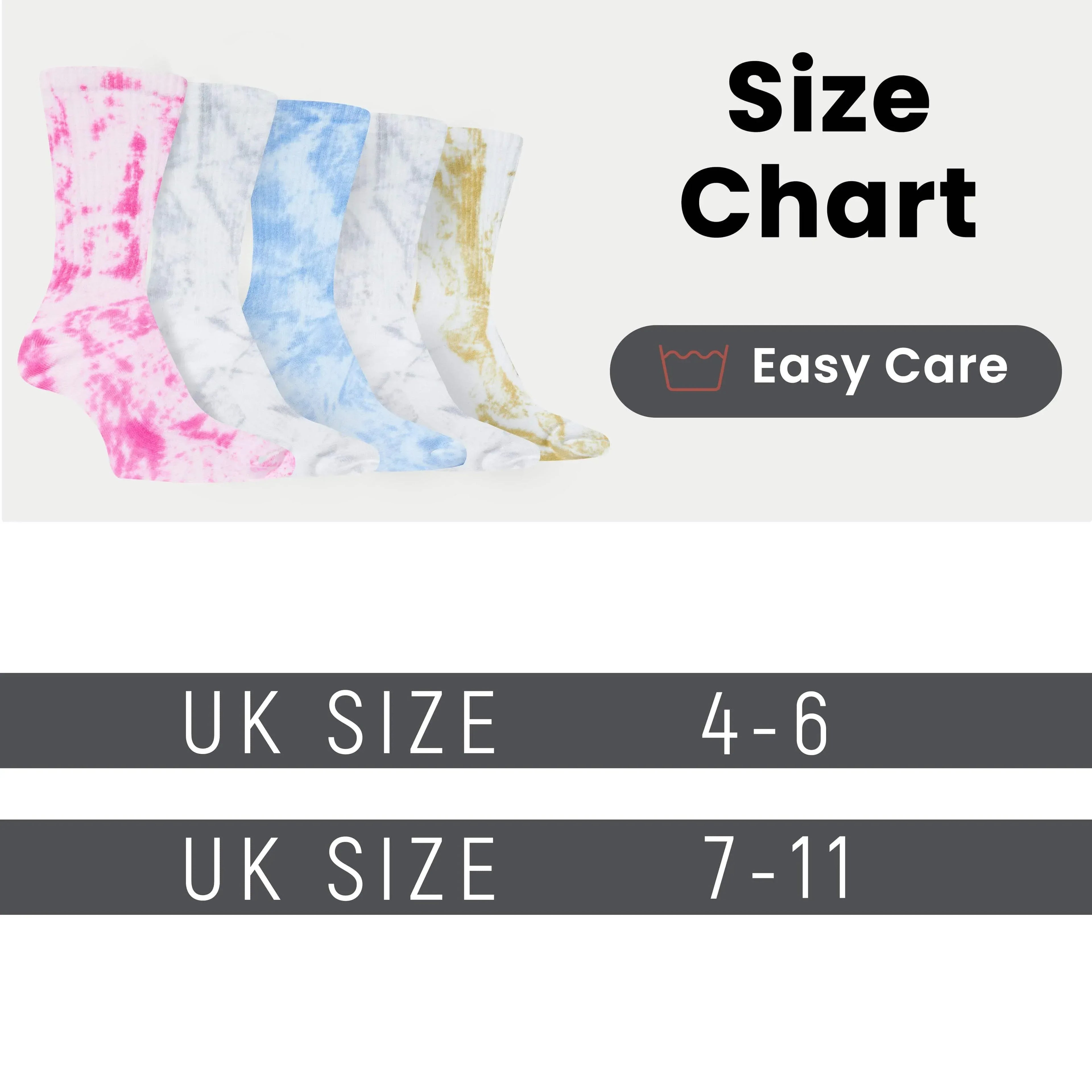 5-pack-tie-dye-sport-socks-cotton-durable-blend-for-casual-everyday-designer-wear-unisex-by-sock-stack-socks-1177103786 - Bobobiy