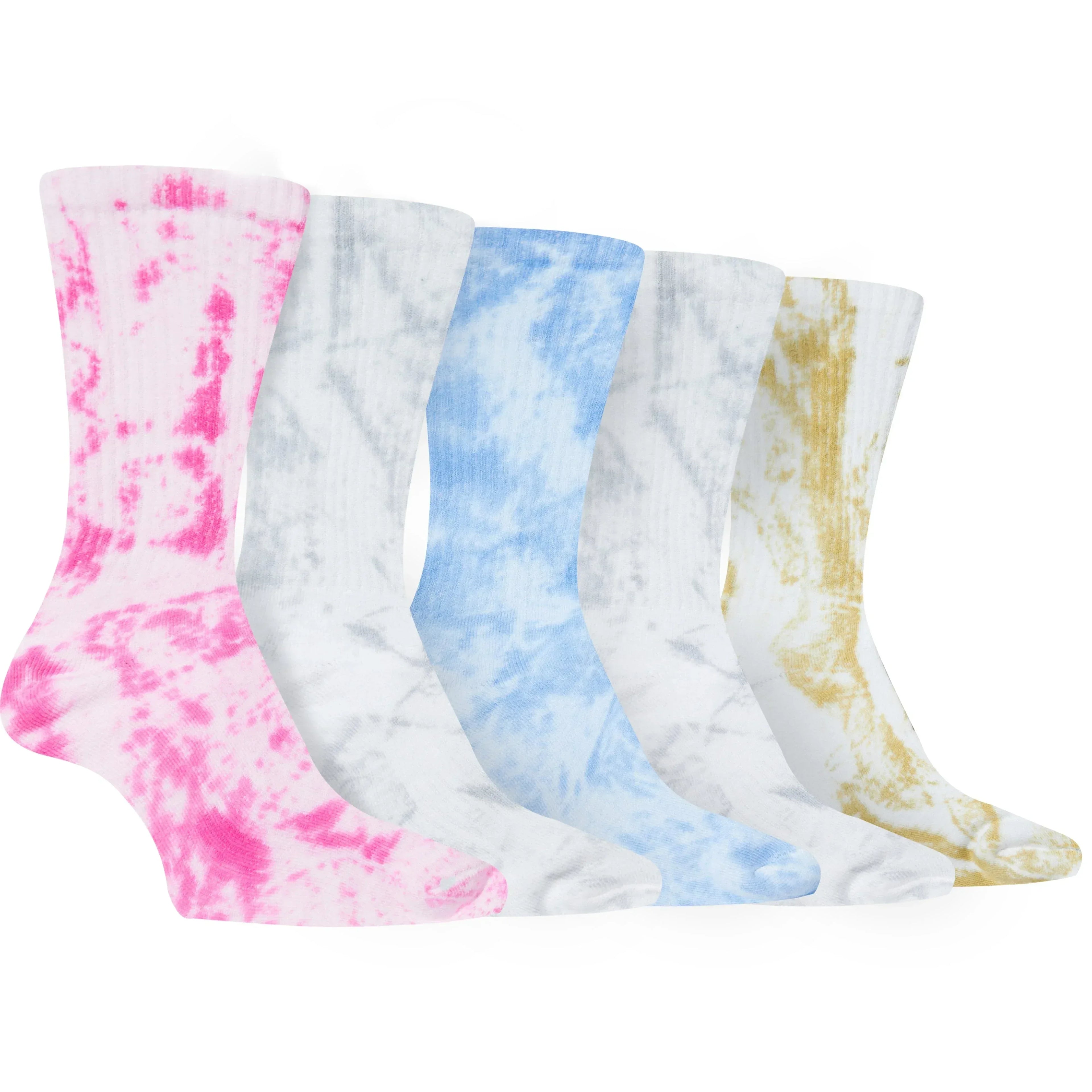 5-pack-tie-dye-sport-socks-cotton-durable-blend-for-casual-everyday-designer-wear-unisex-by-sock-stack-uk-4-6-socks-1177103784 - Bobobiy