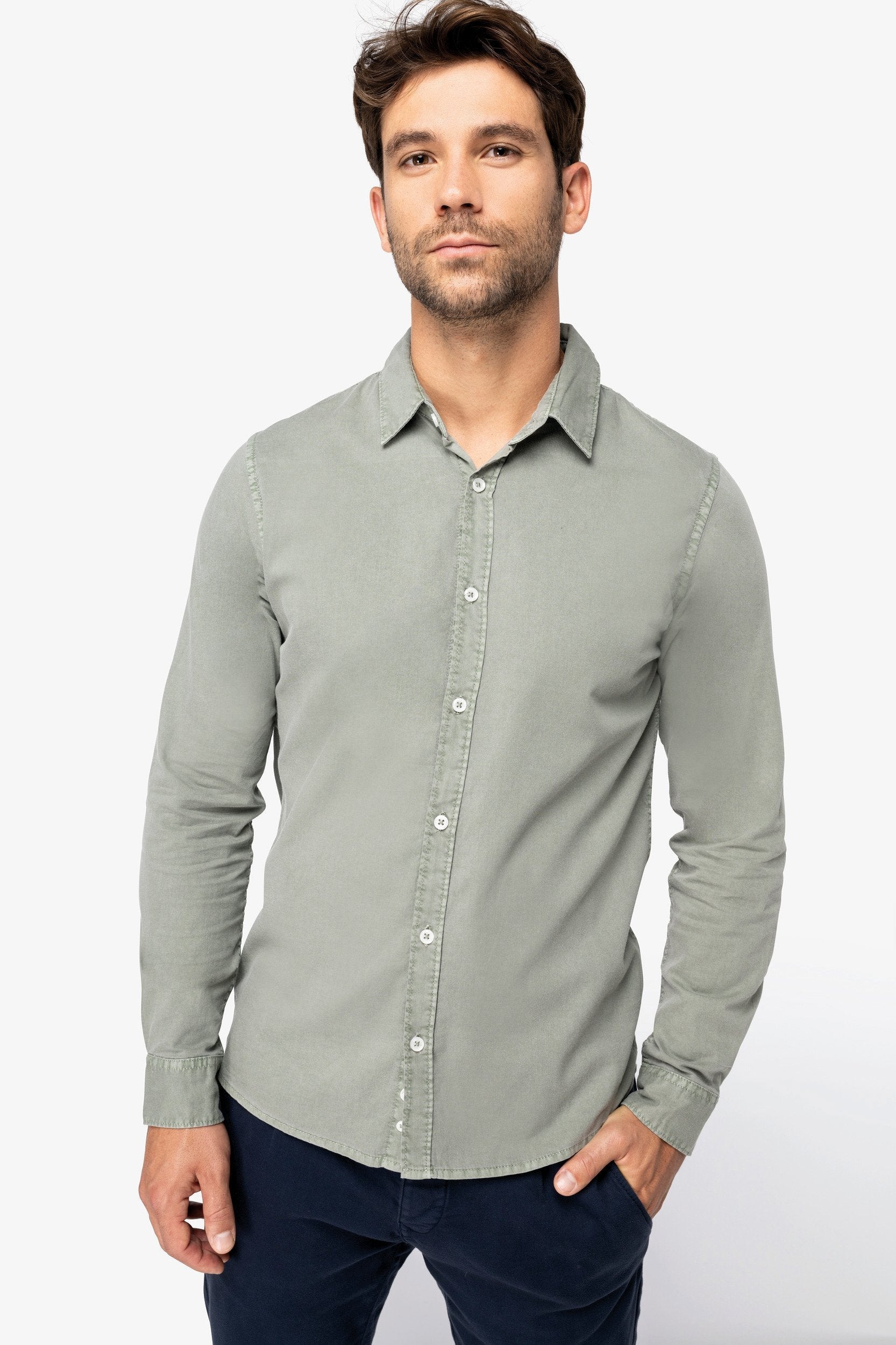 Organic Washed Long Sleeve Shirt