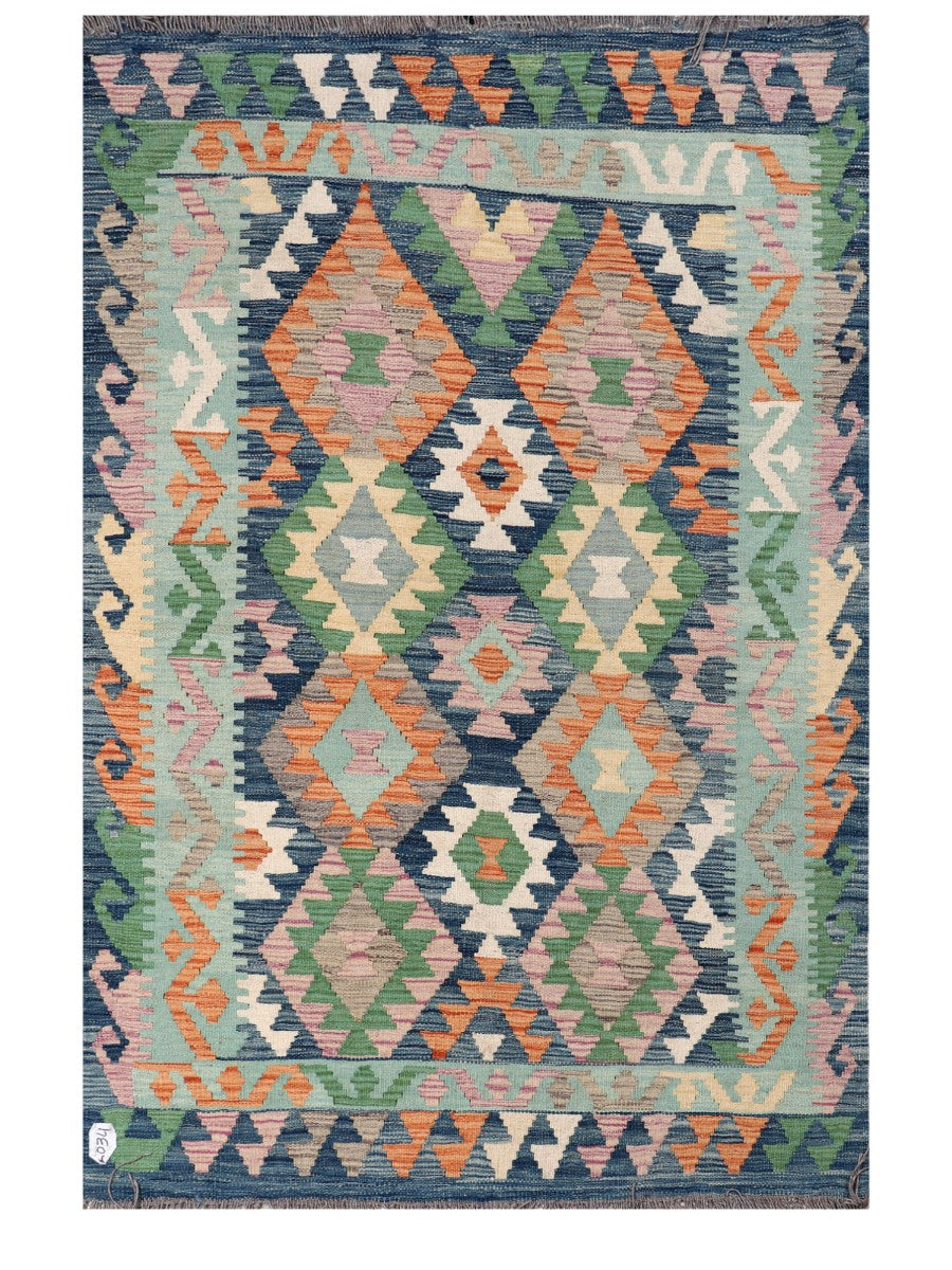 Maimana Afghanistan Kilim Rug - 179 x118 cm - Handmade