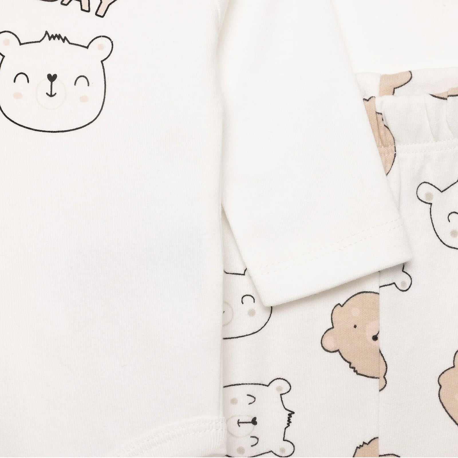 HelloBaby Boy Body-Footed Bottom-Hat - Ecru