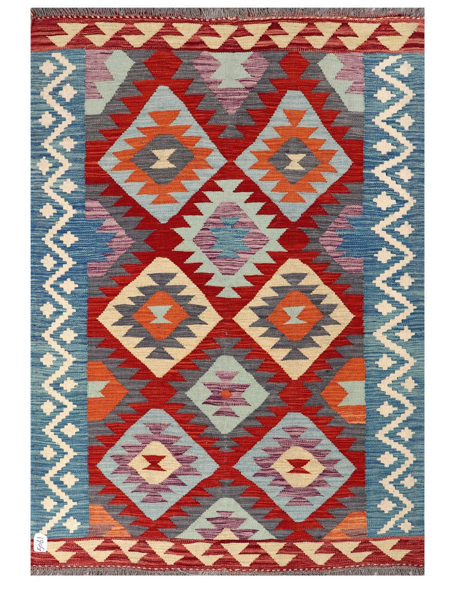 Maimana Afghanistan Kilim Rug - 179 x124 cm - Handmade