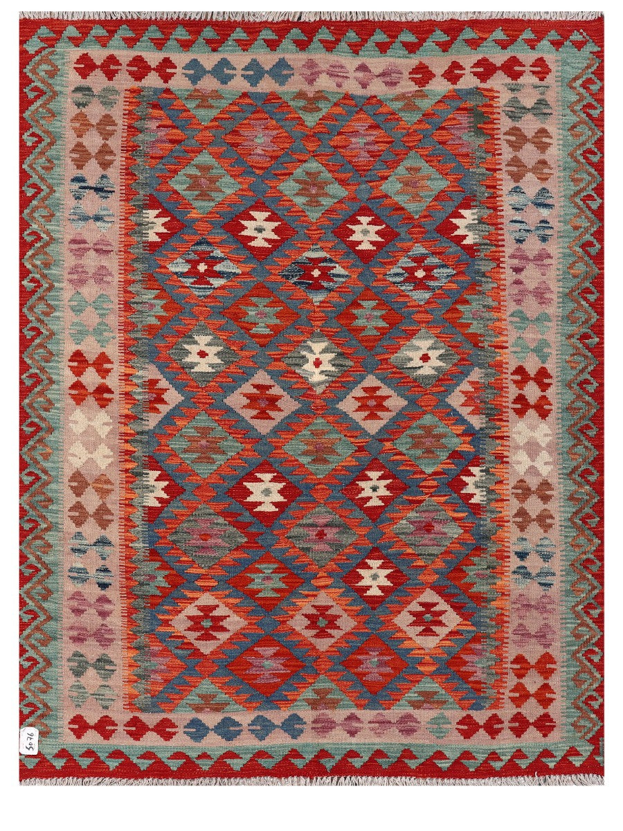 Maimana Afghanistan Kilim Rug - 193 x149 cm - Handmade