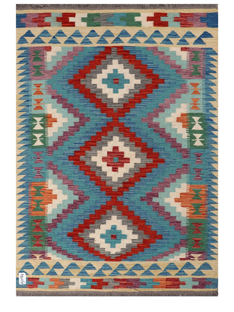 Maimana Afghanistan Kilim Rug - 177 x119 cm - Handmade