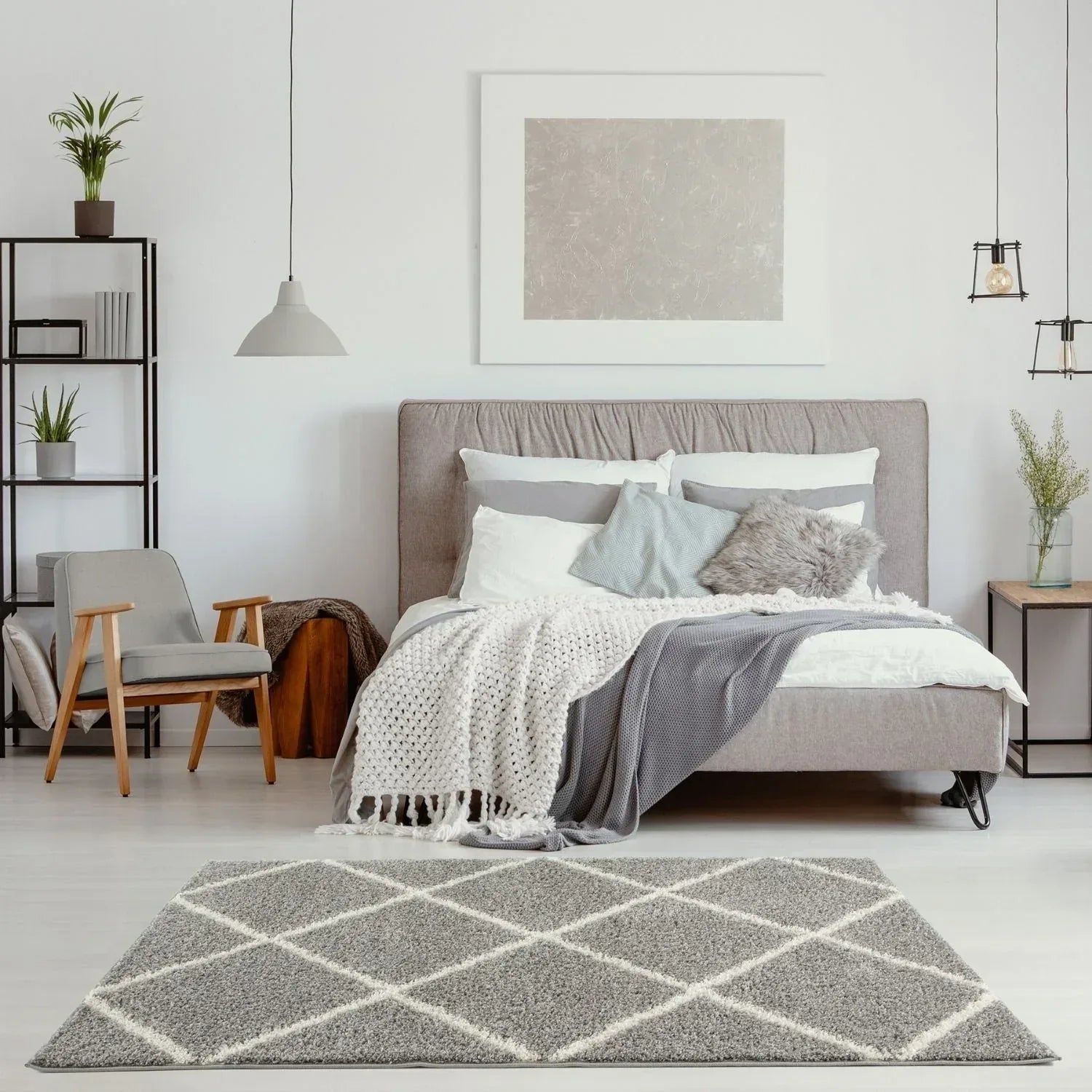 510_Moroccan_Grey_Shaggy_Rug-13 - Bobobiy