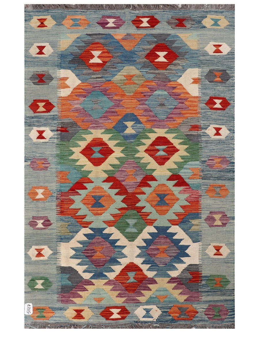 Maimana Afghanistan Kilim Rug - 179 x116 cm - Handmade