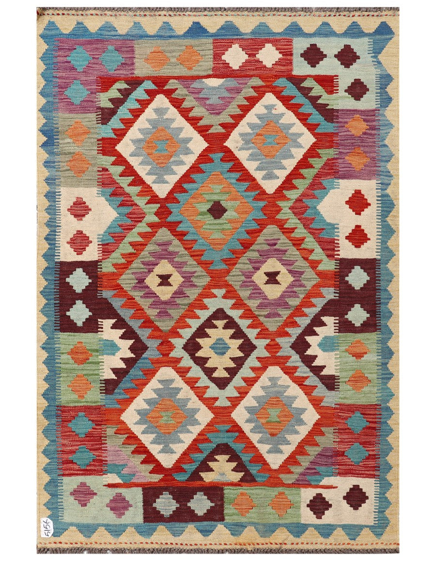 Maimana Afghanistan Kilim Rug - 179 x120 cm - Handmade