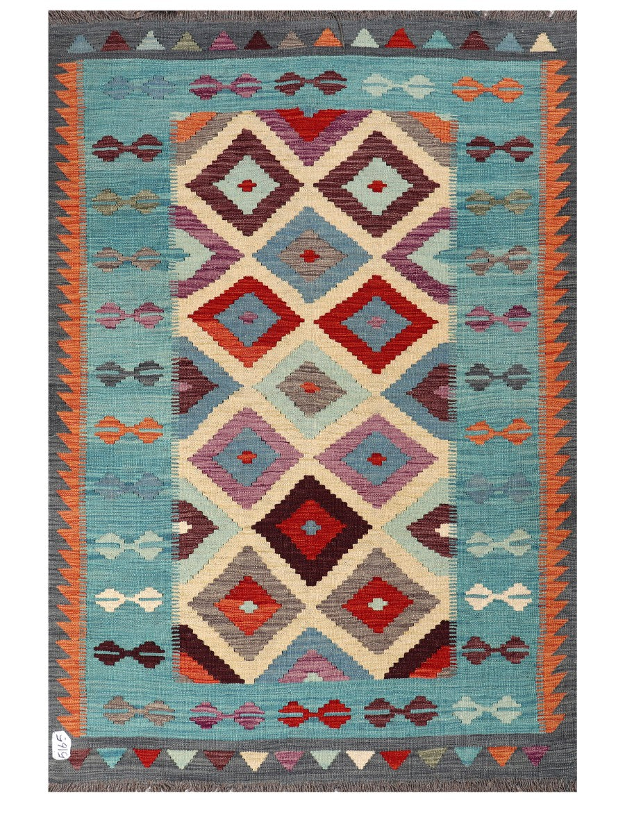 Maimana Afghanistan Kilim Rug - 182 x123 cm - Handmade