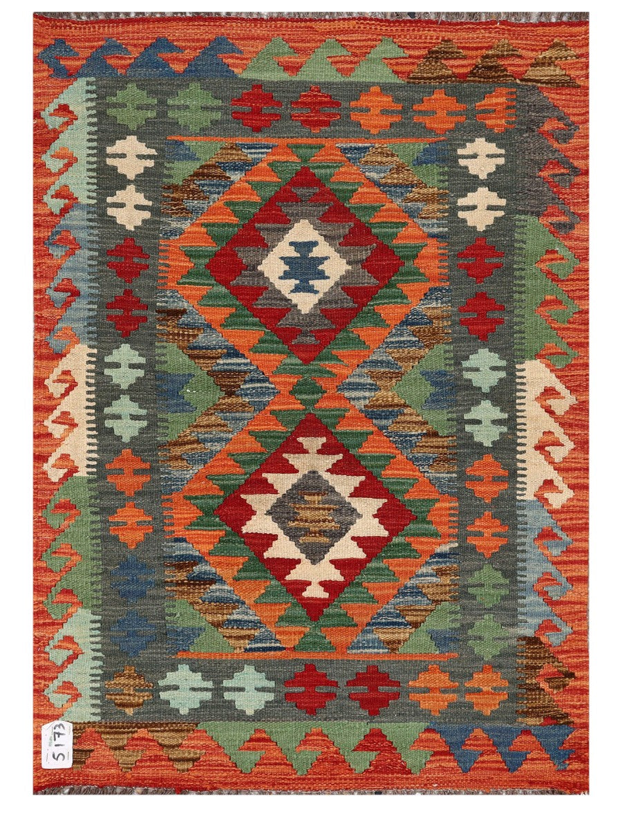 Maimana Afghanistan Kilim Rug - 121 x 86 cm - Handmade