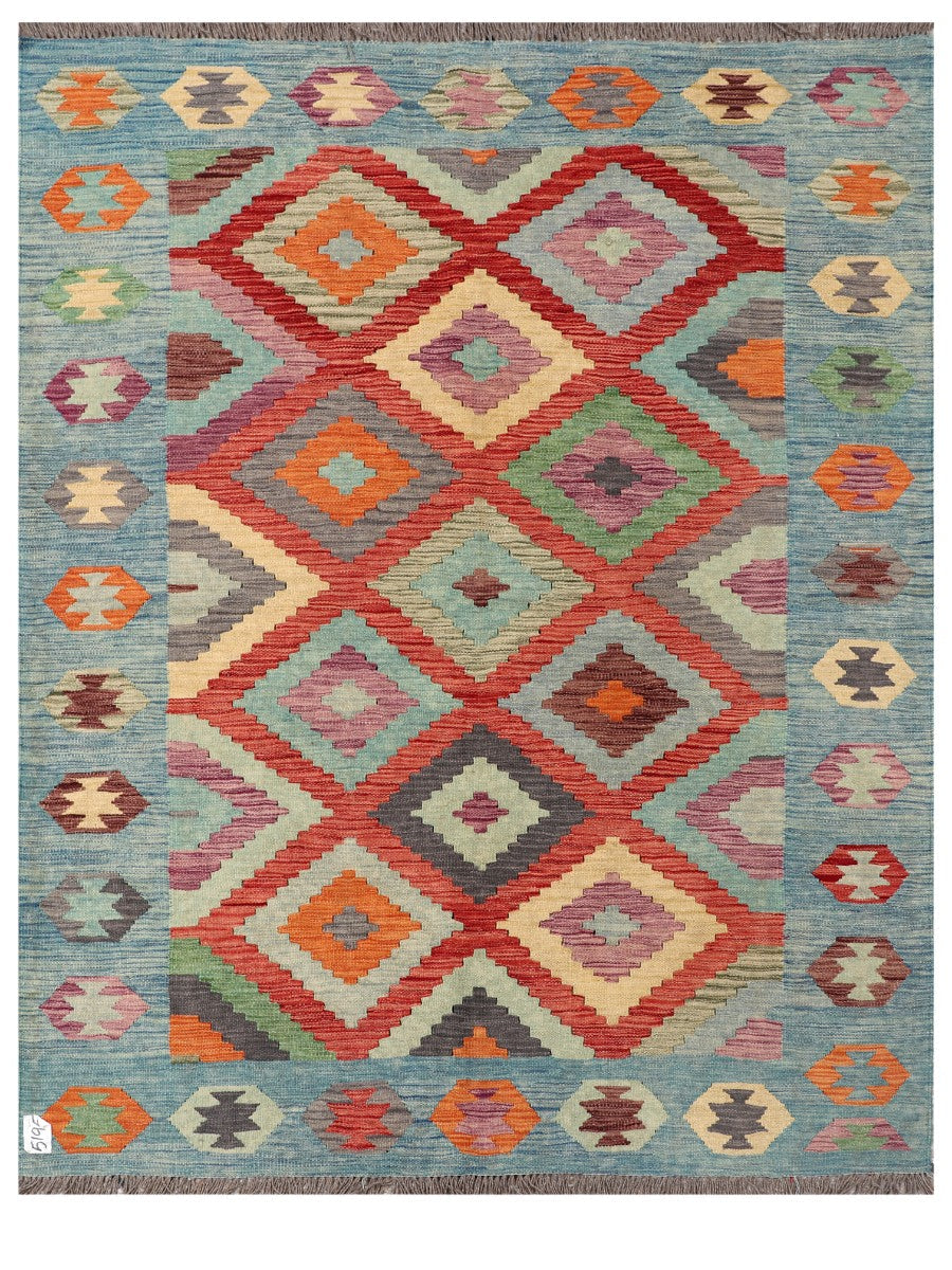 Maimana Afghanistan Kilim Rug - 192 x148 cm - Handmade