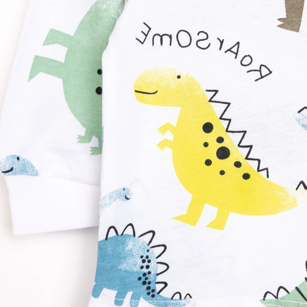 HelloBaby Baby Boy Long Sleeve Pyjamas Set - White - Bobobiy