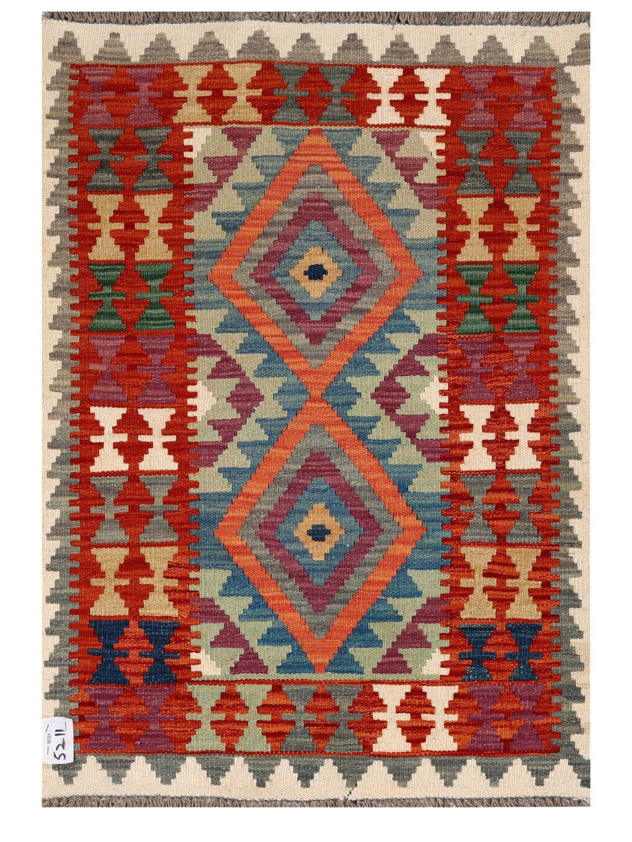 Maimana Afghanistan Kilim Rug - 119 x 82 cm - Handmade
