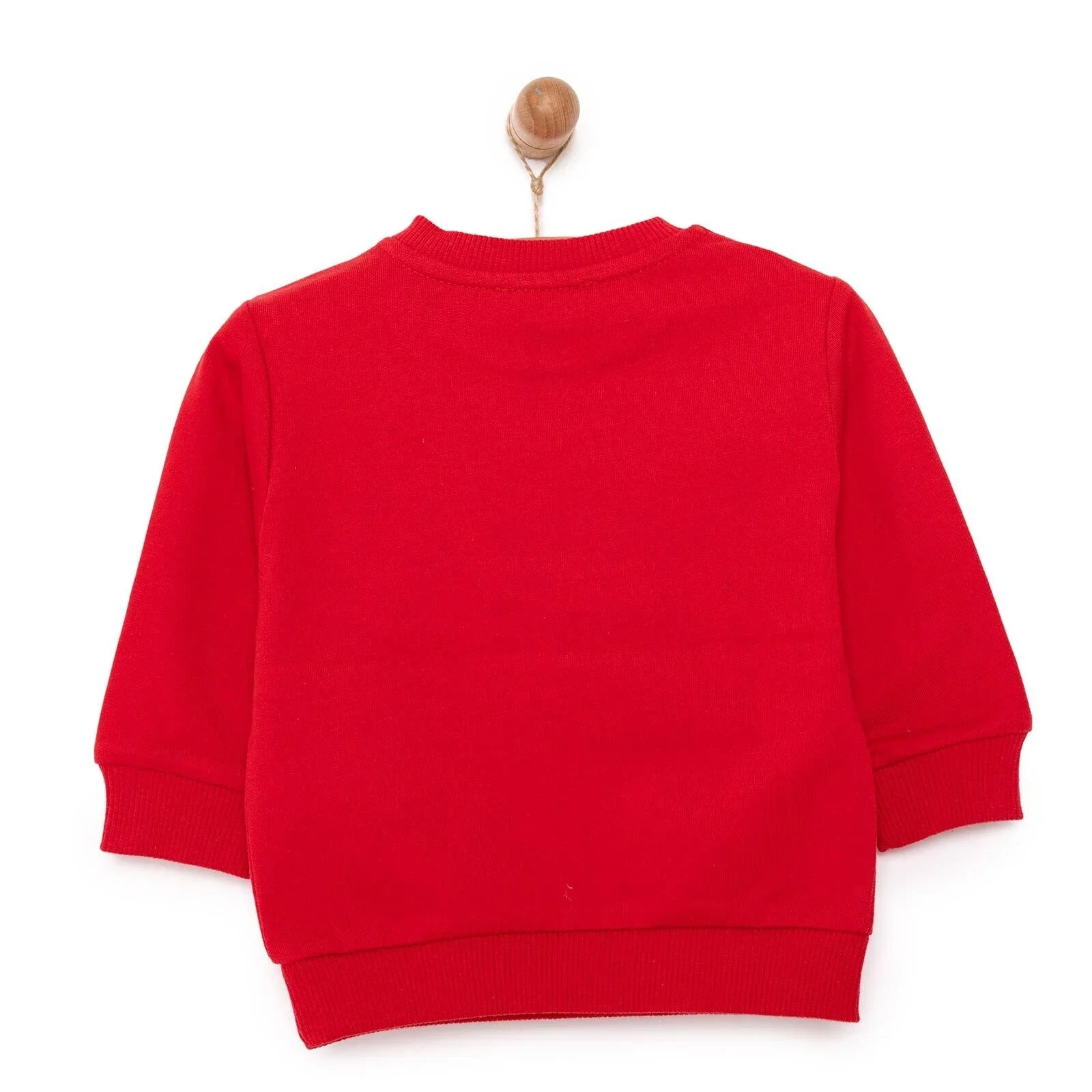 HelloBaby Christmas Baby Girl Low Raised Deer Printed Sweatshirt - Red