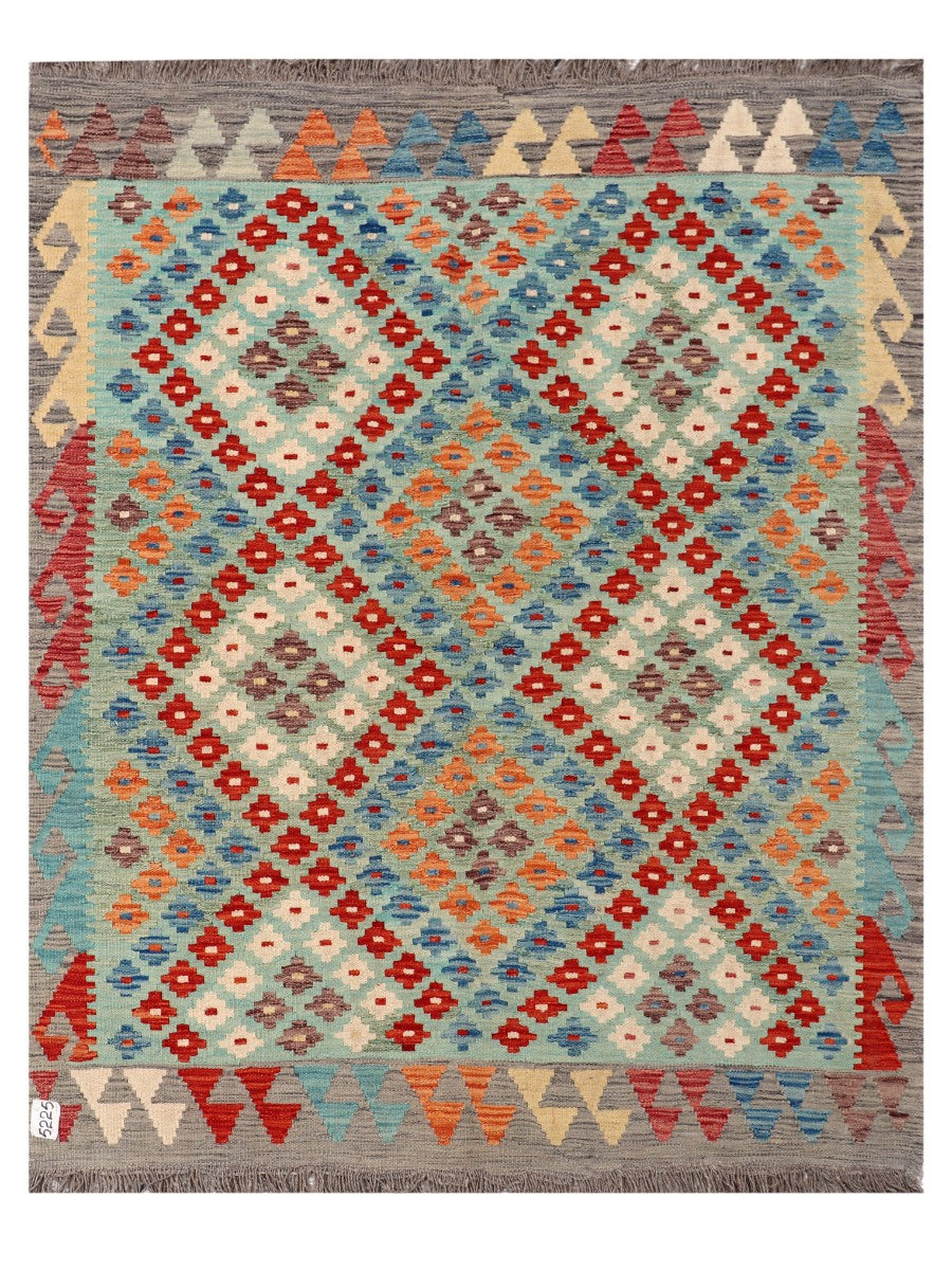 Maimana Afghanistan Kilim Rug - 190 x153 cm - Handmade