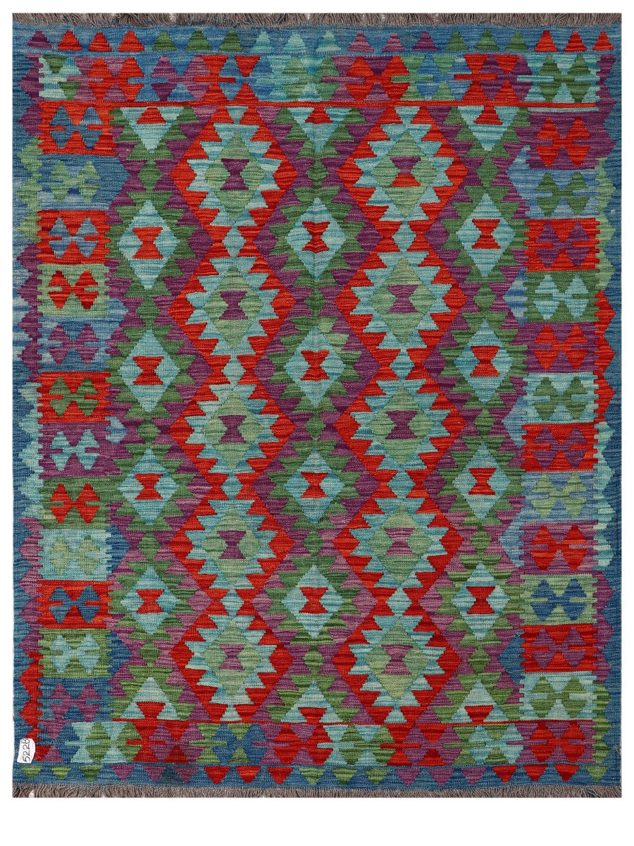 Maimana Afghanistan Kilim Rug - 193 x150 cm - Handmade