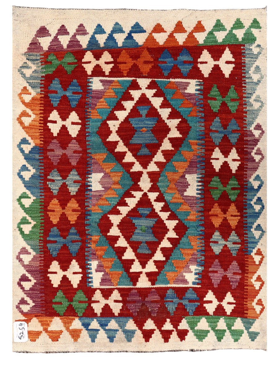 Maimana Afghanistan Kilim Rug - 117 x 85 cm - Handmade
