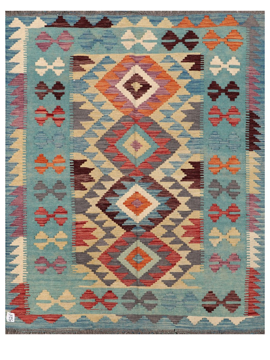 Maimana Afghanistan Kilim Rug - 187 x148 cm - Handmade