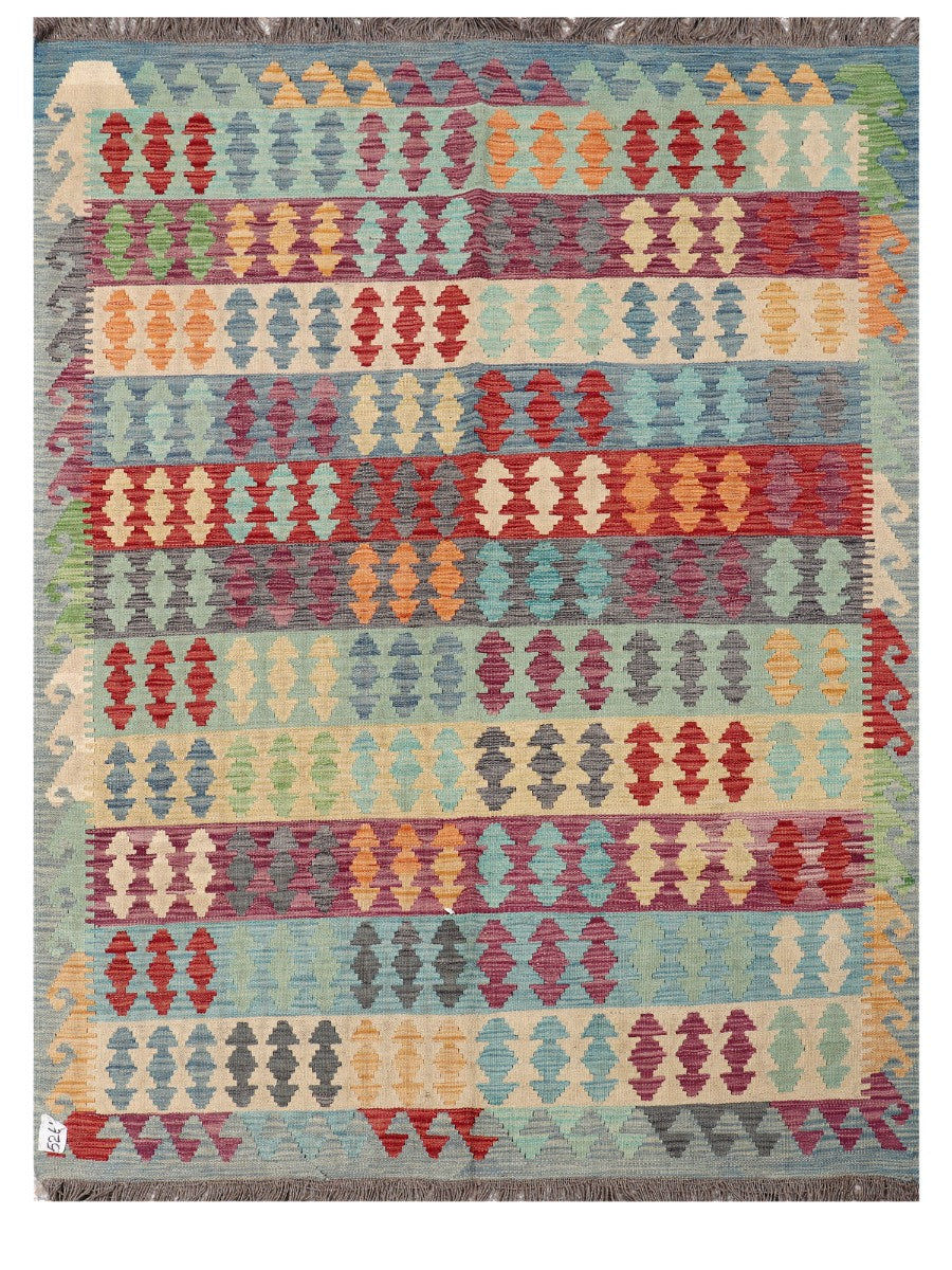 Maimana Afghanistan Kilim Rug - 195 x149 cm - Handmade