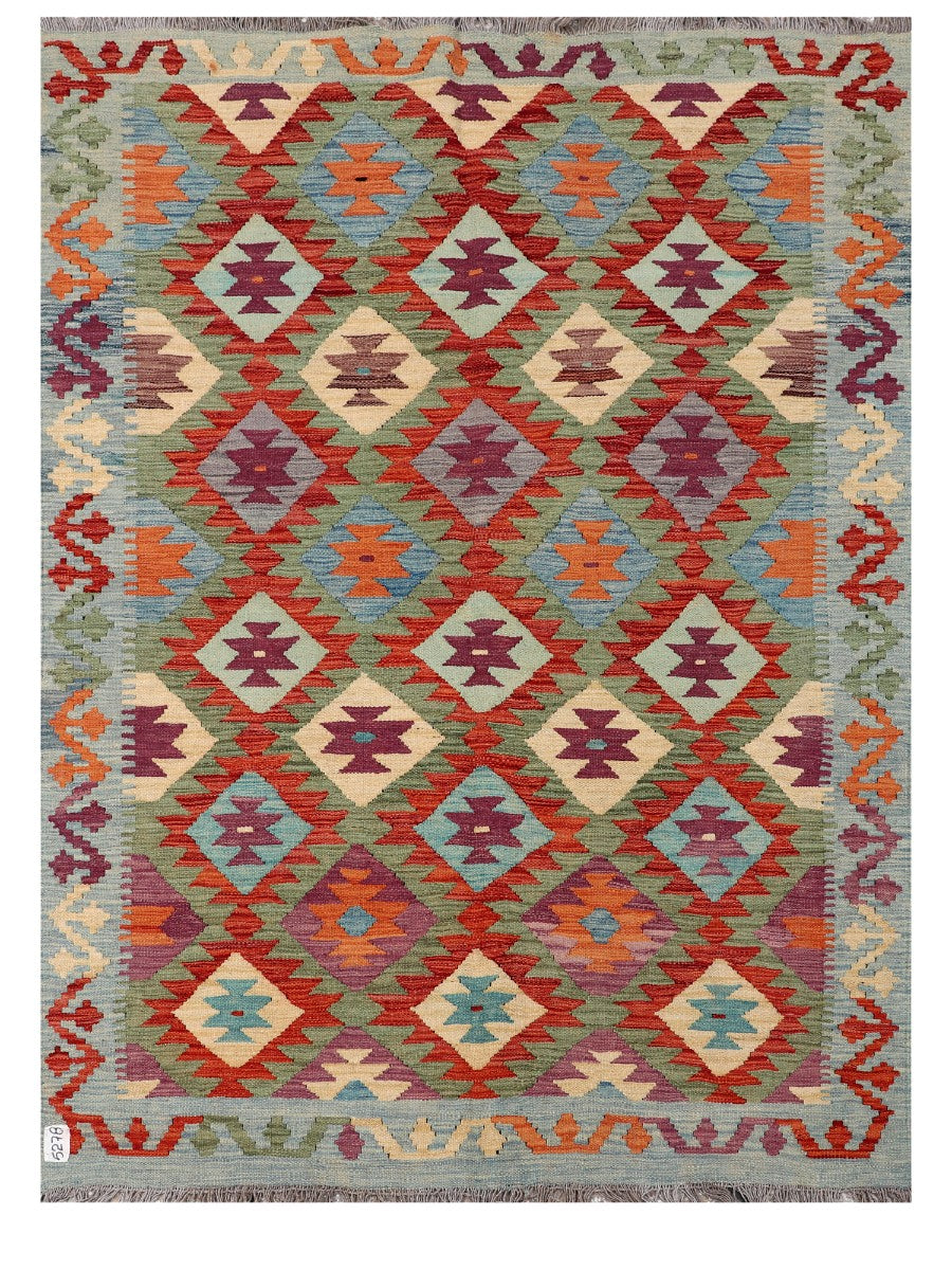 Maimana Afghanistan Kilim Rug - 204 x149 cm - Handmade
