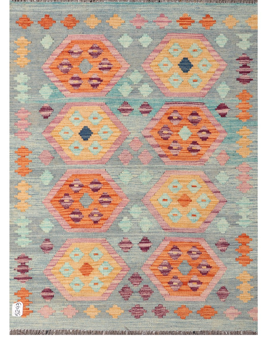 Maimana Afghanistan Kilim Rug - 142 x105 cm - Handmade