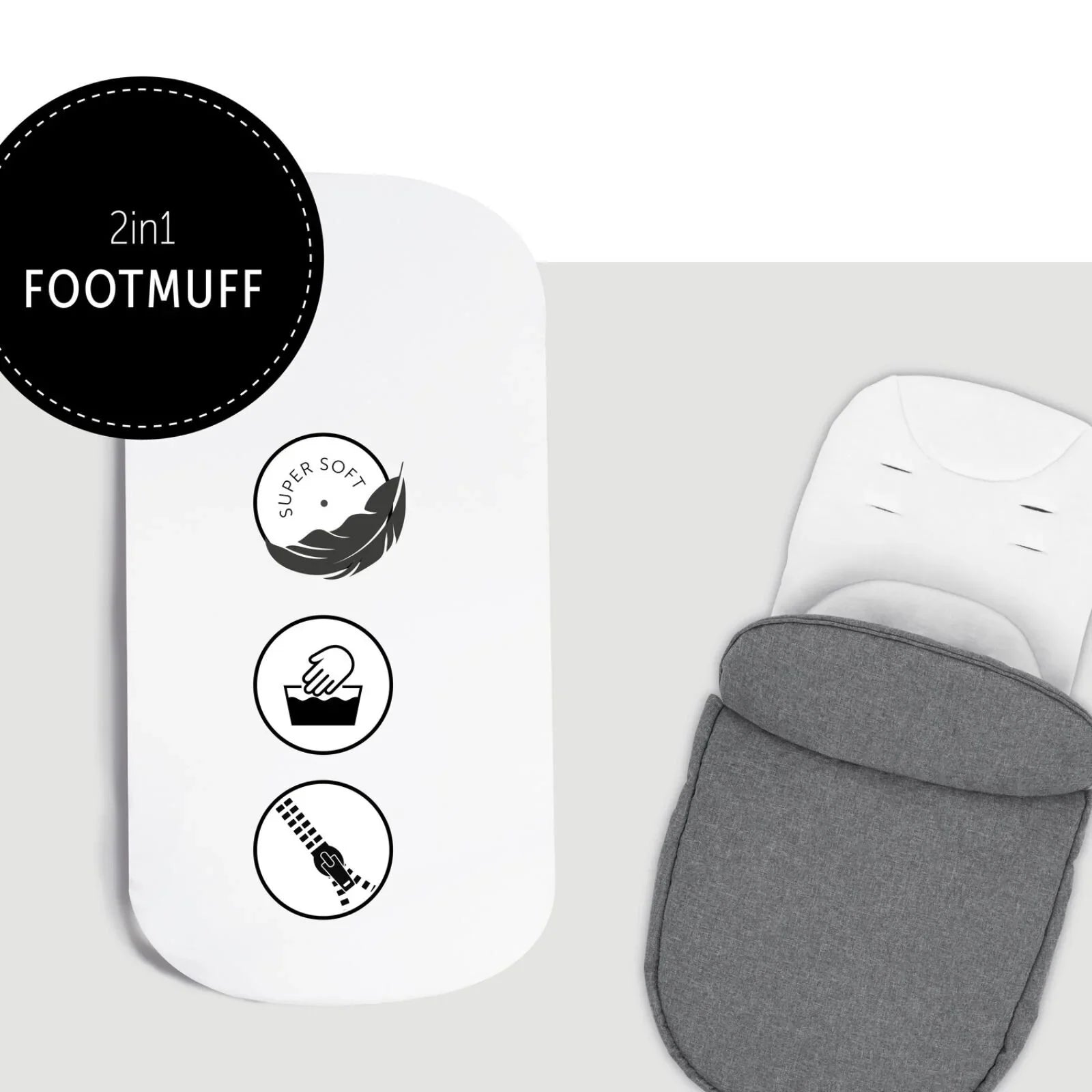 Hauck Atlantic Twin Double Stroller - Grey