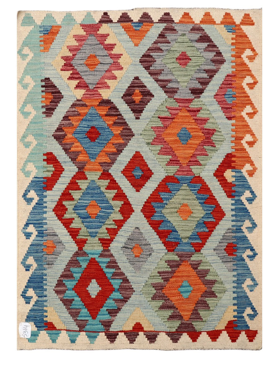 Maimana Afghanistan Kilim Rug - 142 x99 cm - Handmade