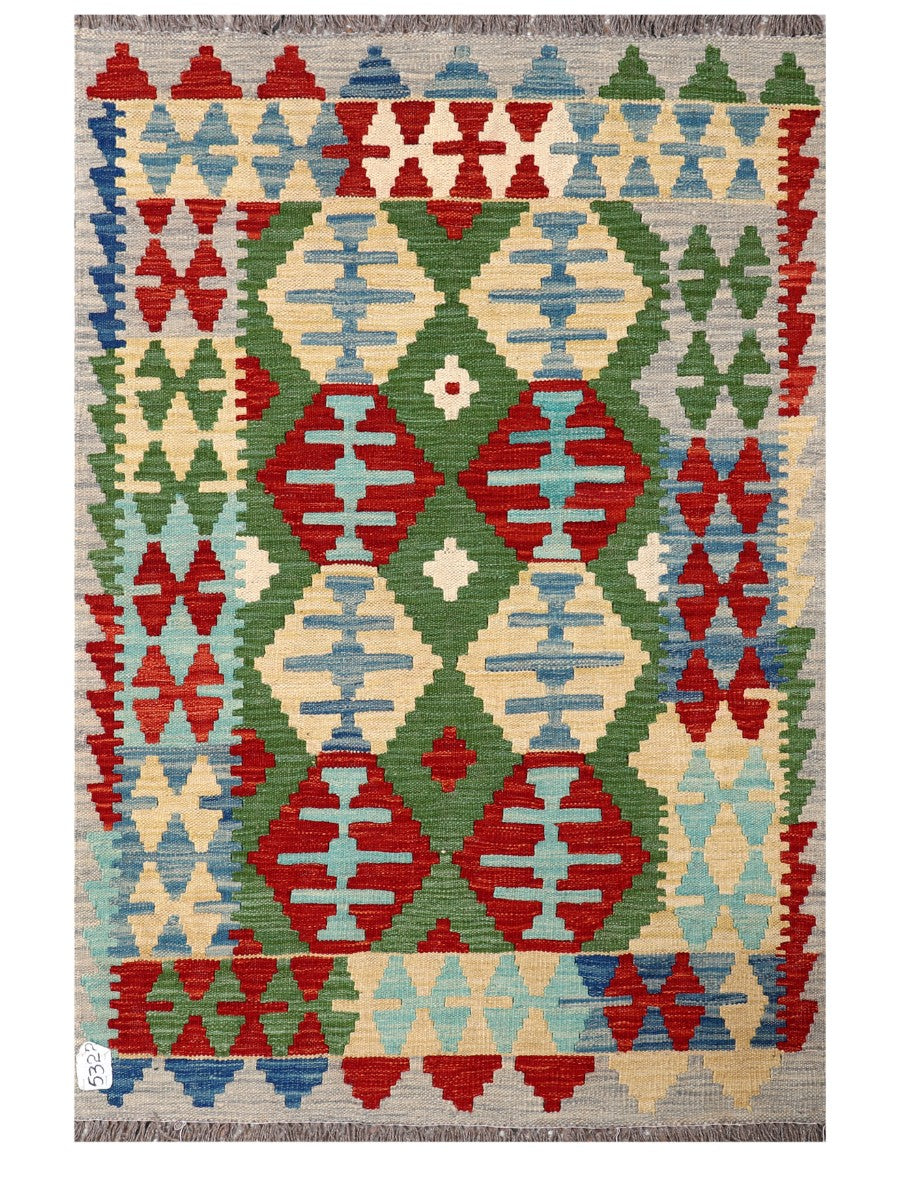 Maimana Afghanistan Kilim Rug - 148 x103 cm - Handmade