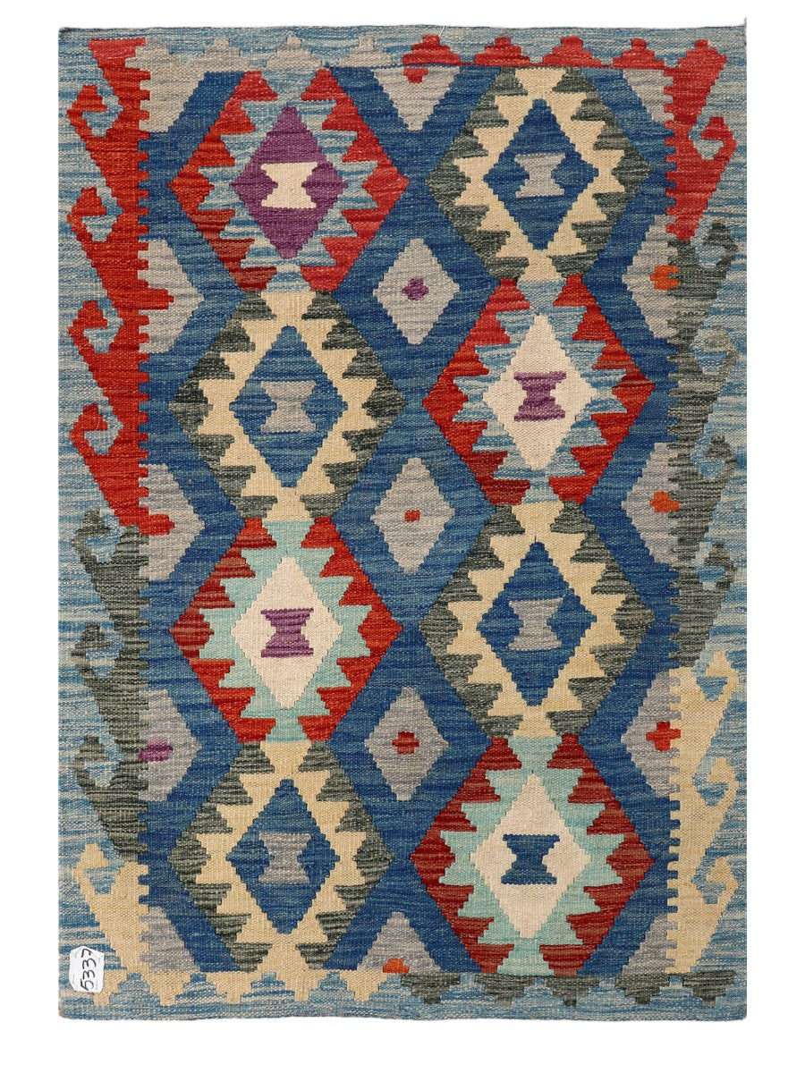 Maimana Afghanistan Kilim Rug - 146 x99 cm - Handmade