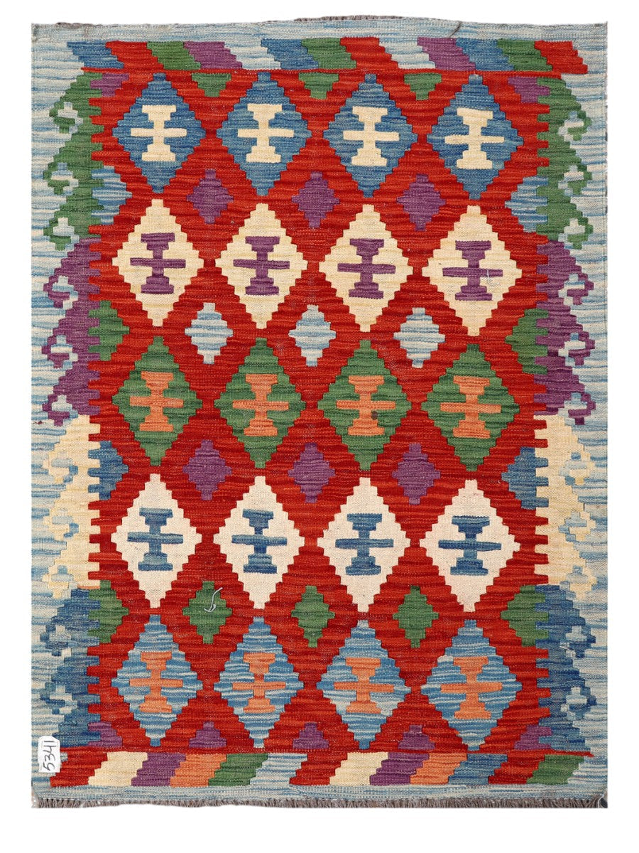 Maimana Afghanistan Kilim Rug - 145 x105 cm - Handmade
