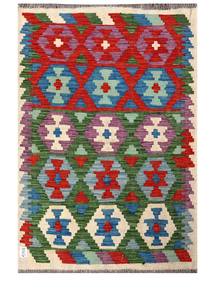Maimana Afghanistan Kilim Rug - 145 x100 cm - Handmade