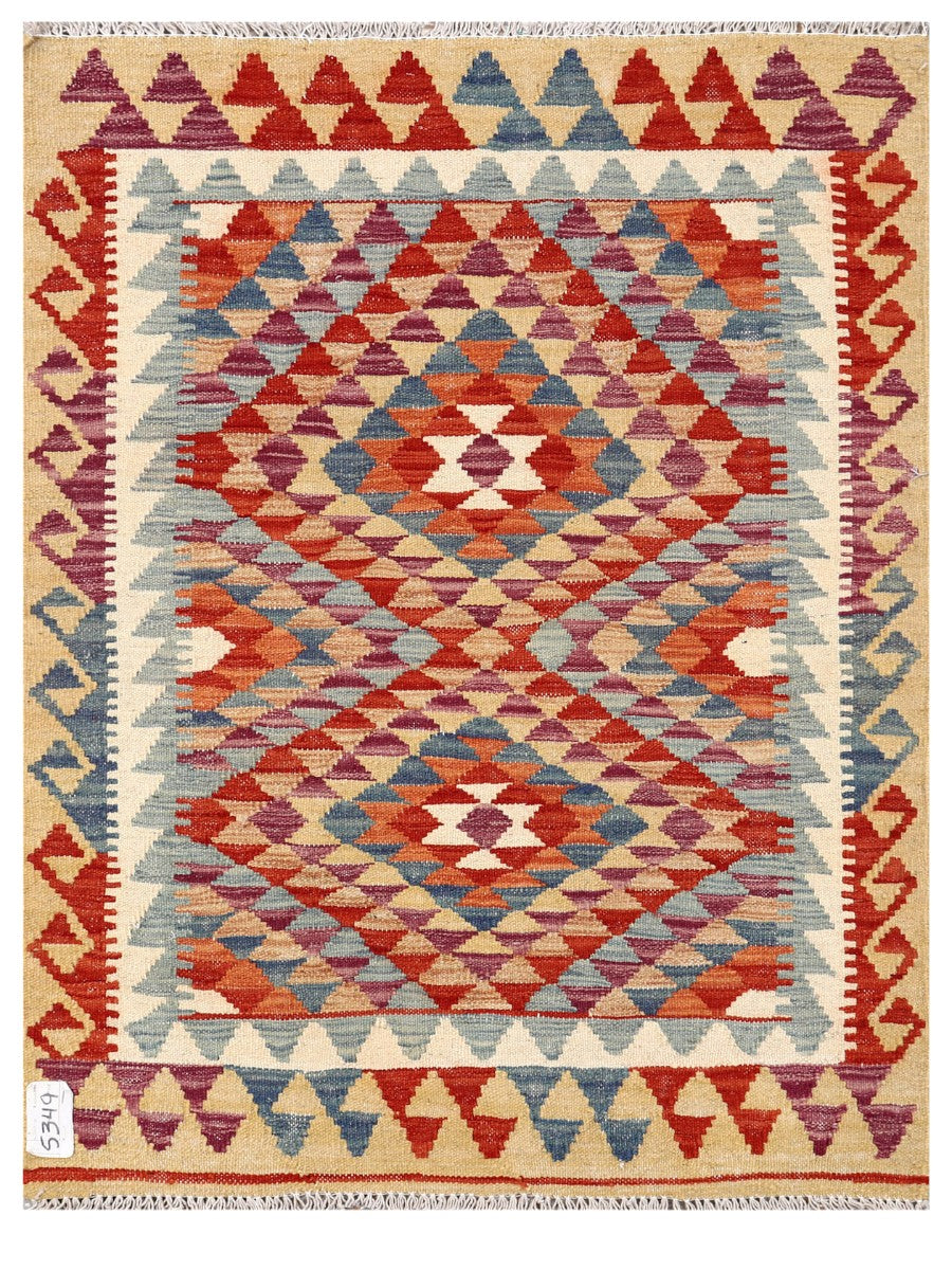 Maimana Afghanistan Kilim Rug - 118 x 90 cm - Handmade