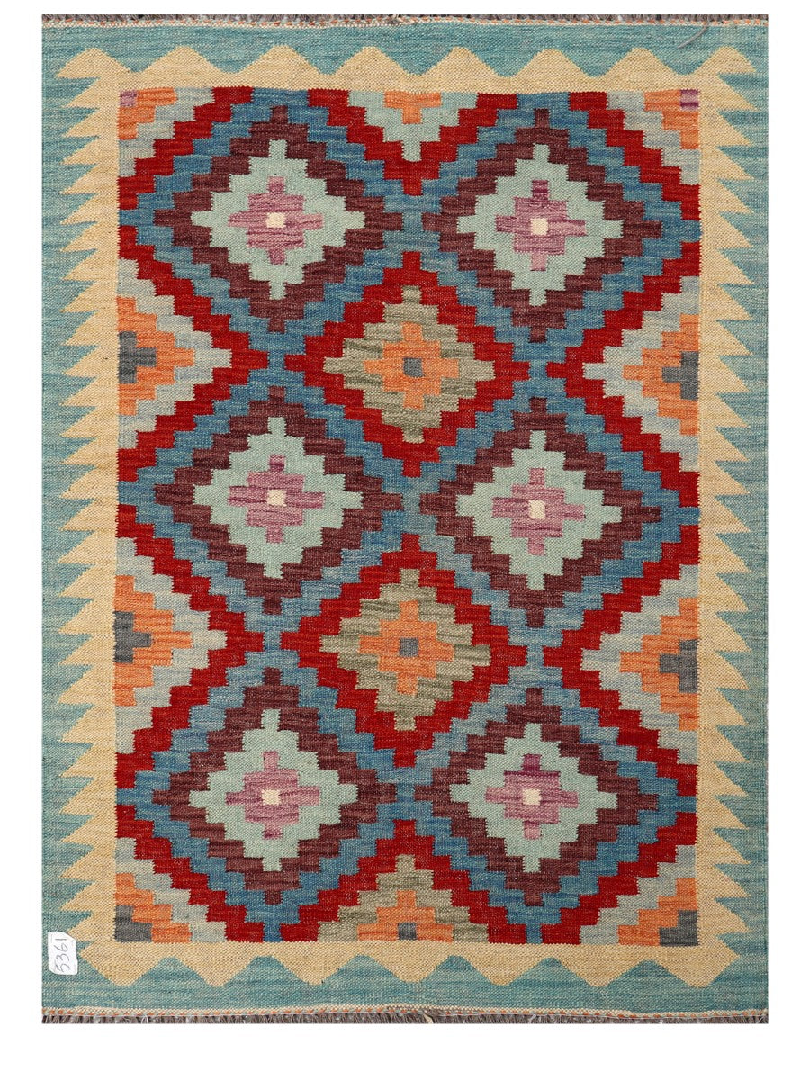 Maimana Afghanistan Kilim Rug - 147 x105 cm - Handmade