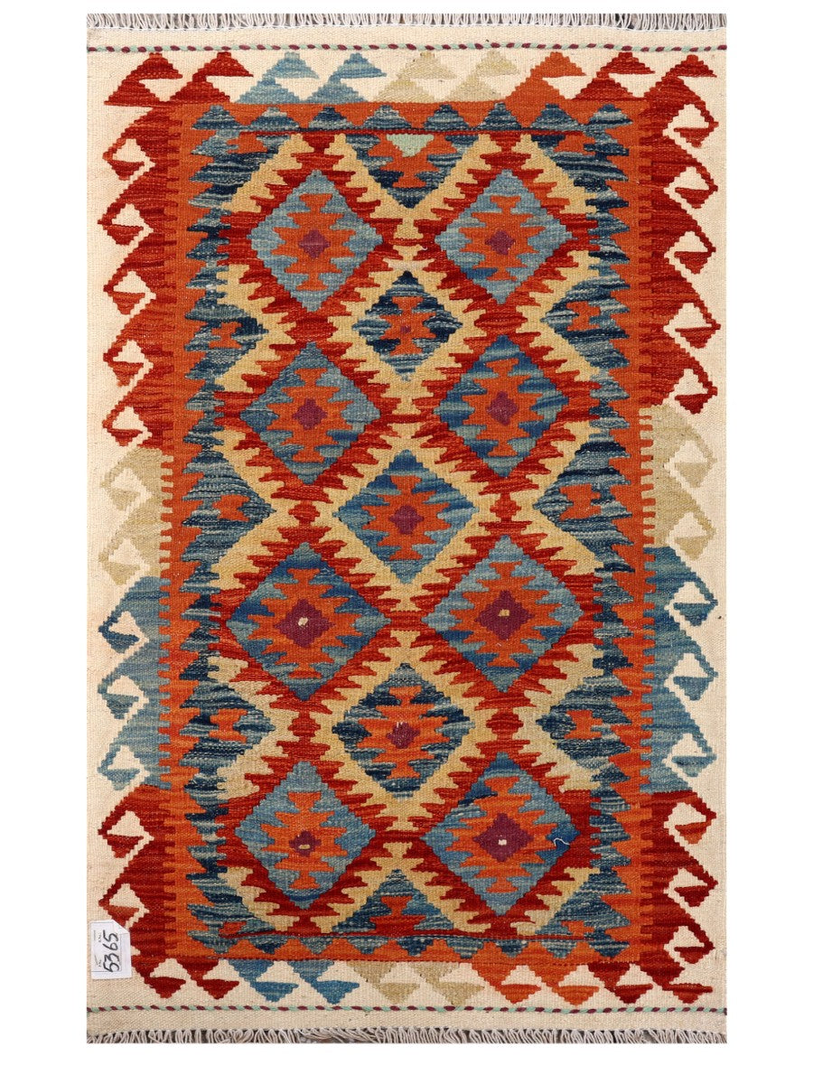Maimana Afghanistan Kilim Rug - 127 x 79 cm - Handmade
