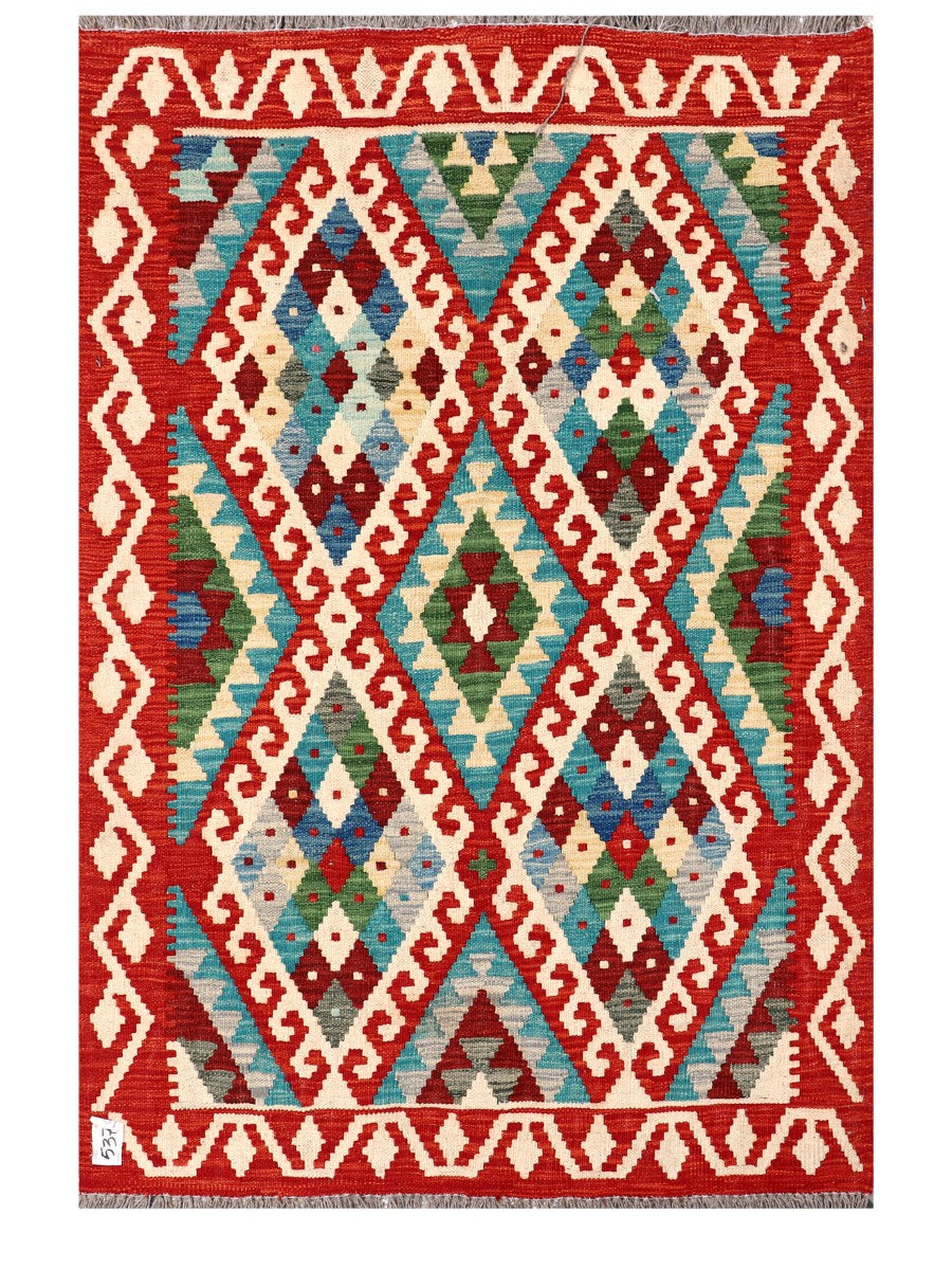 Maimana Afghanistan Kilim Rug - 152 x113 cm - Handmade