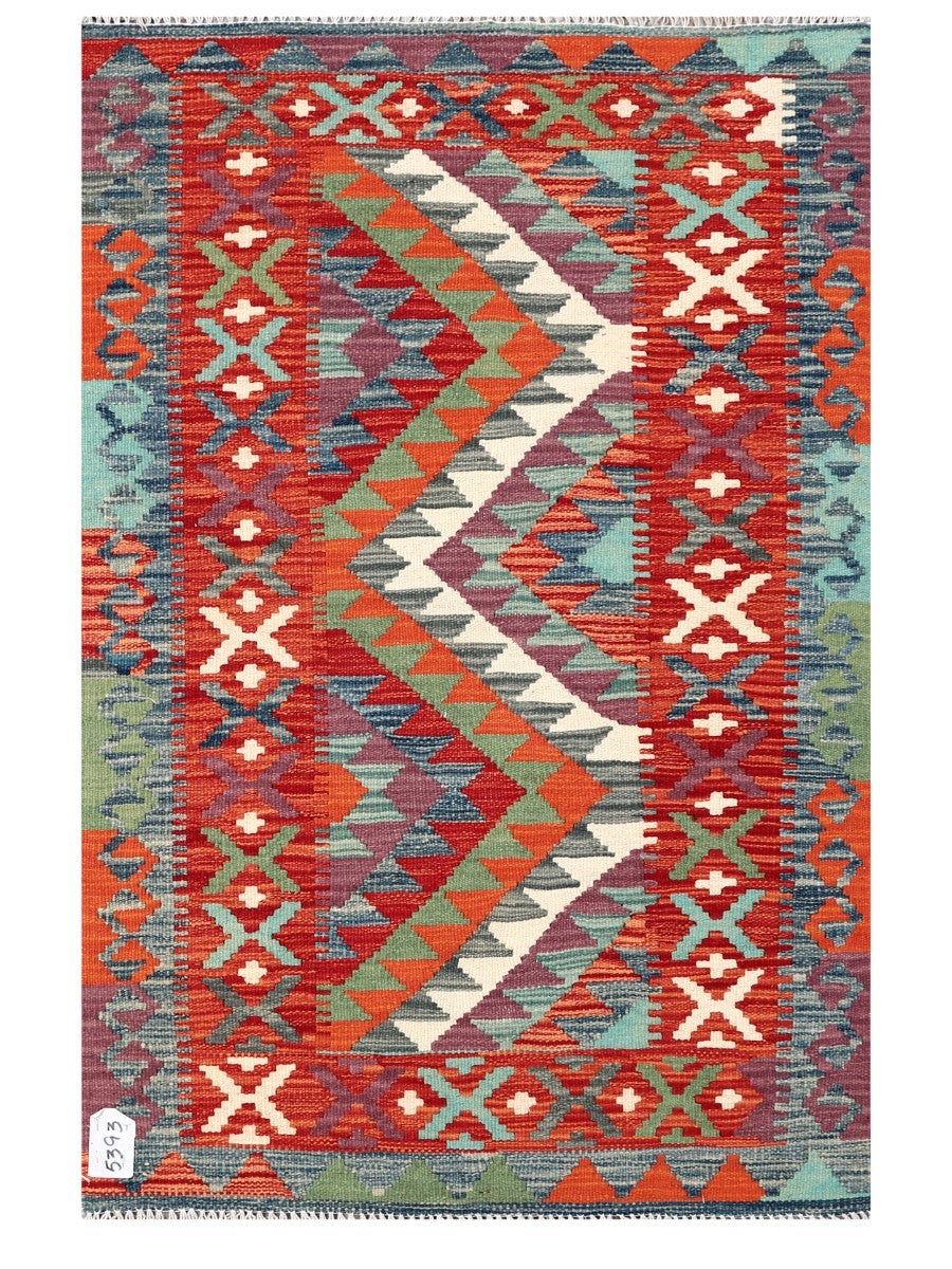 Maimana Afghanistan Kilim Rug - 125 x 82 cm - Handmade