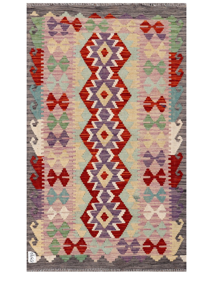 Maimana Afghanistan Kilim Rug - 158 x94 cm - Handmade