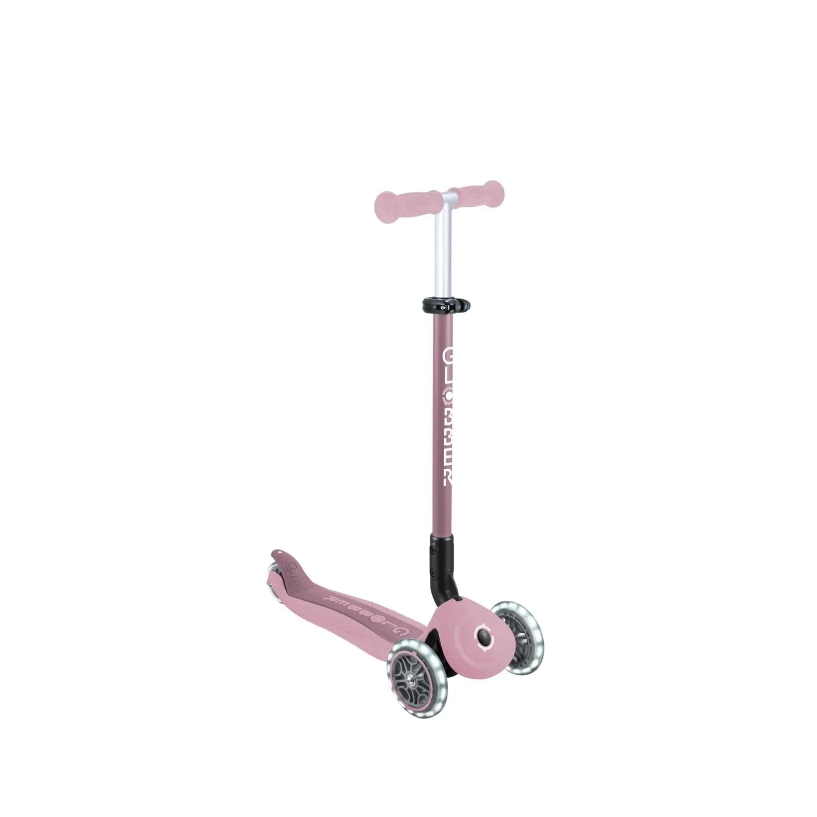 Globber Go Up Active Lights Eco Scooter - Berry