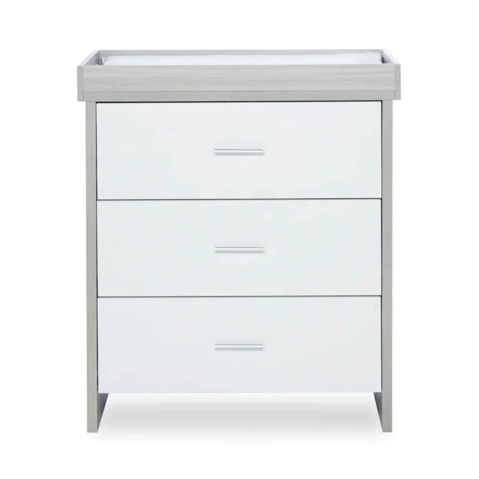 Ickle Bubba Pembrey Changing Unit & Chest - Ash Grey & White - Bobobiy