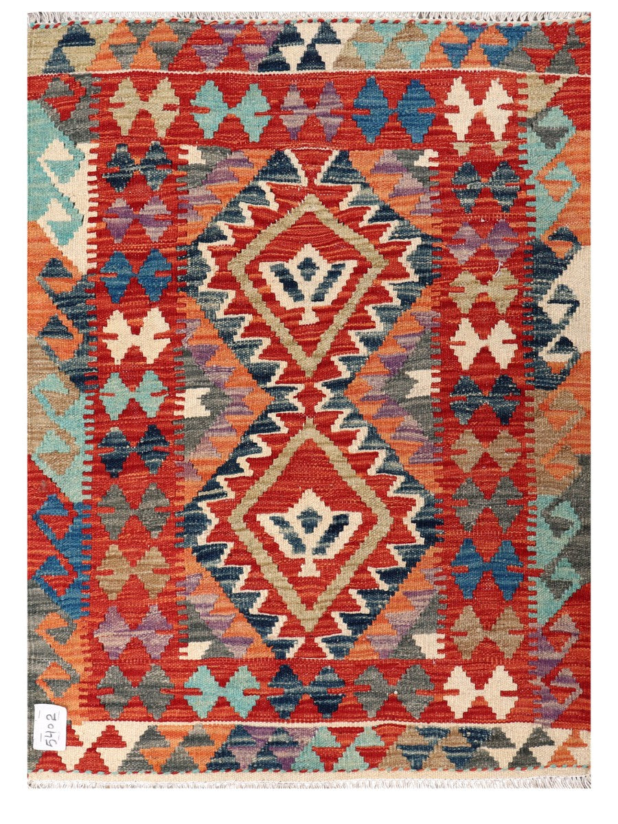 Maimana Afghanistan Kilim Rug - 113 x 82 cm - Handmade