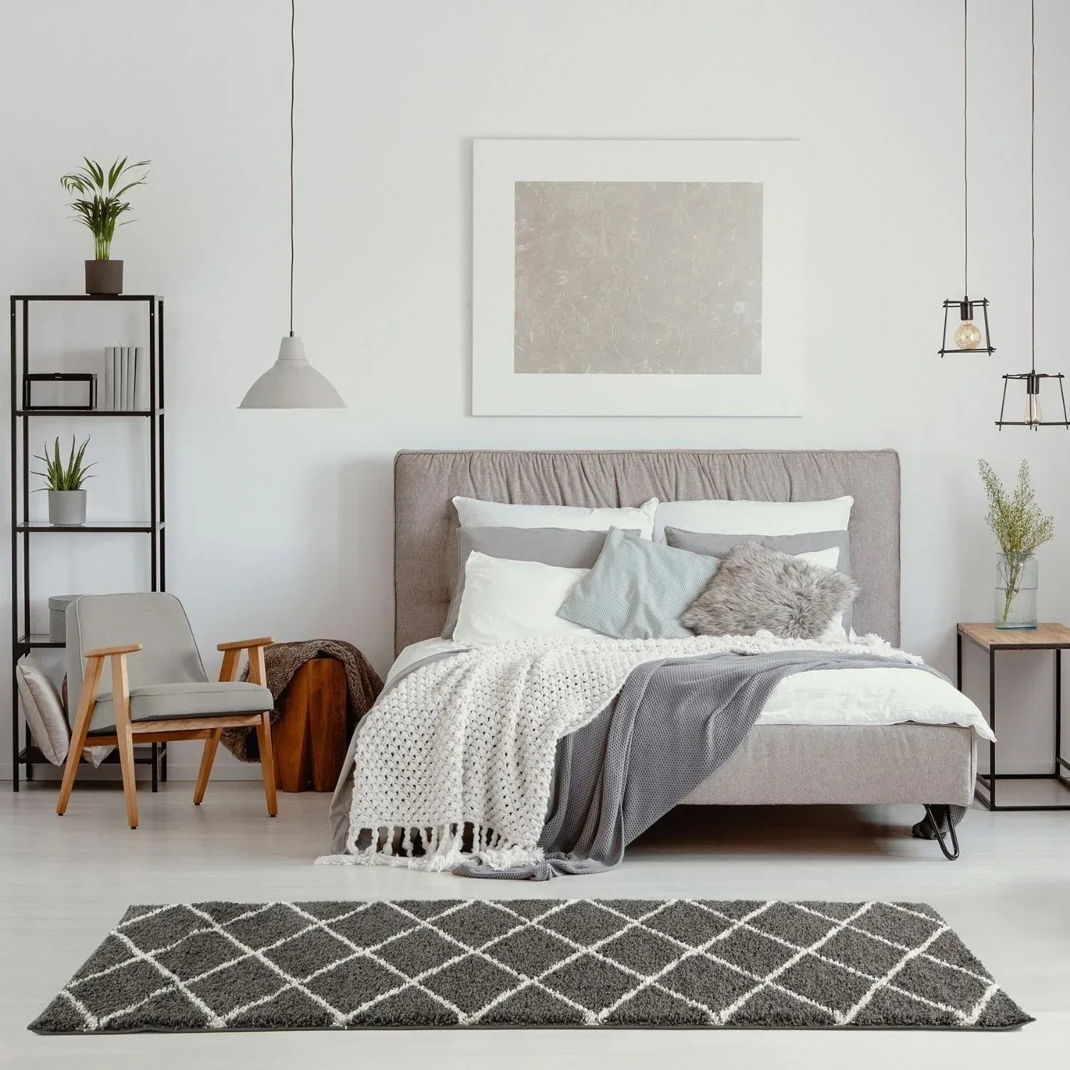 540_Moroccan_Dark_Grey_Shaggy_Rug-21 - Bobobiy
