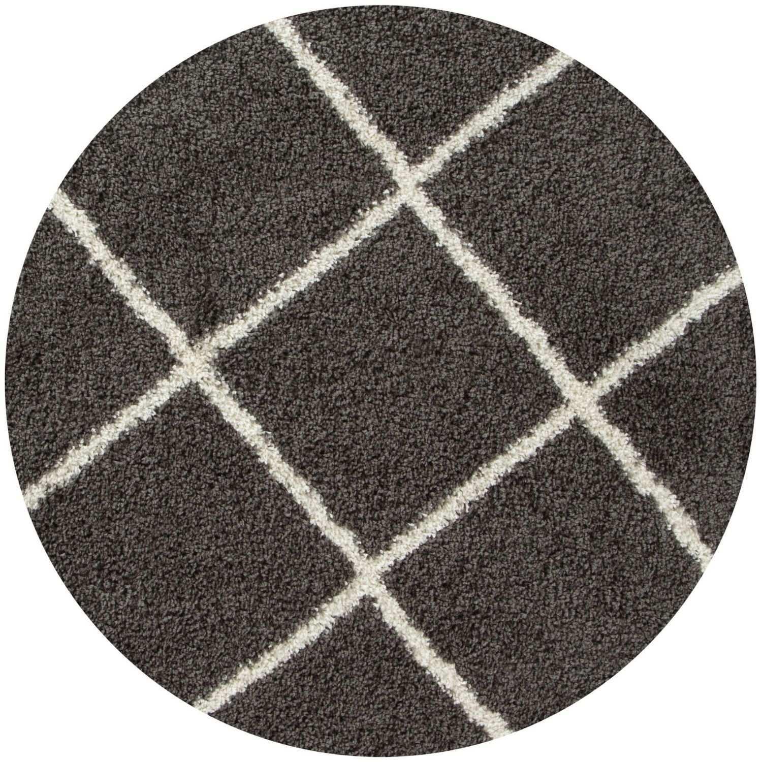 540_Moroccan_Dark_Grey_Shaggy_Rug-3 - Bobobiy