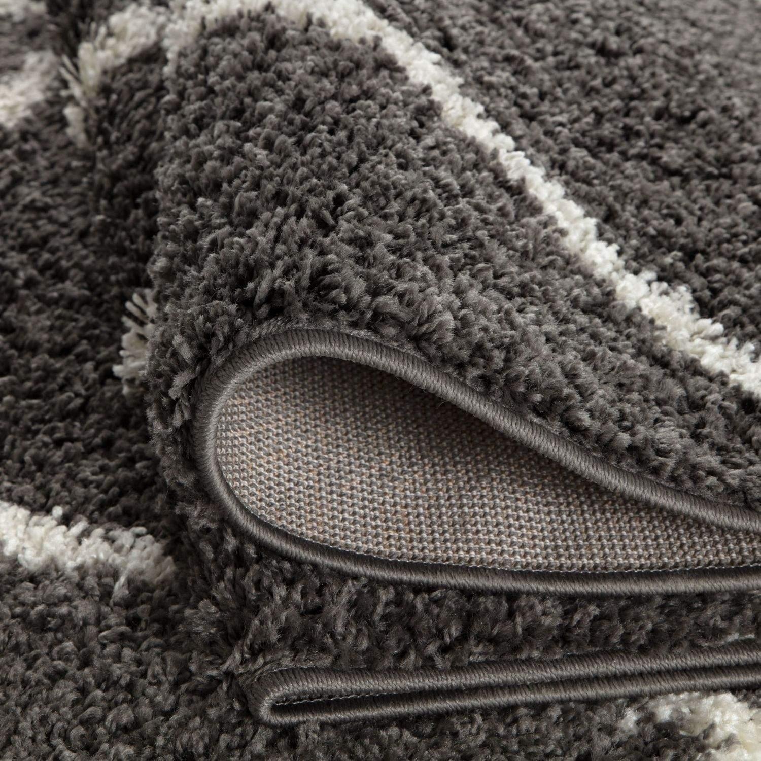 540_Moroccan_Dark_Grey_Shaggy_Rug-6 - Bobobiy