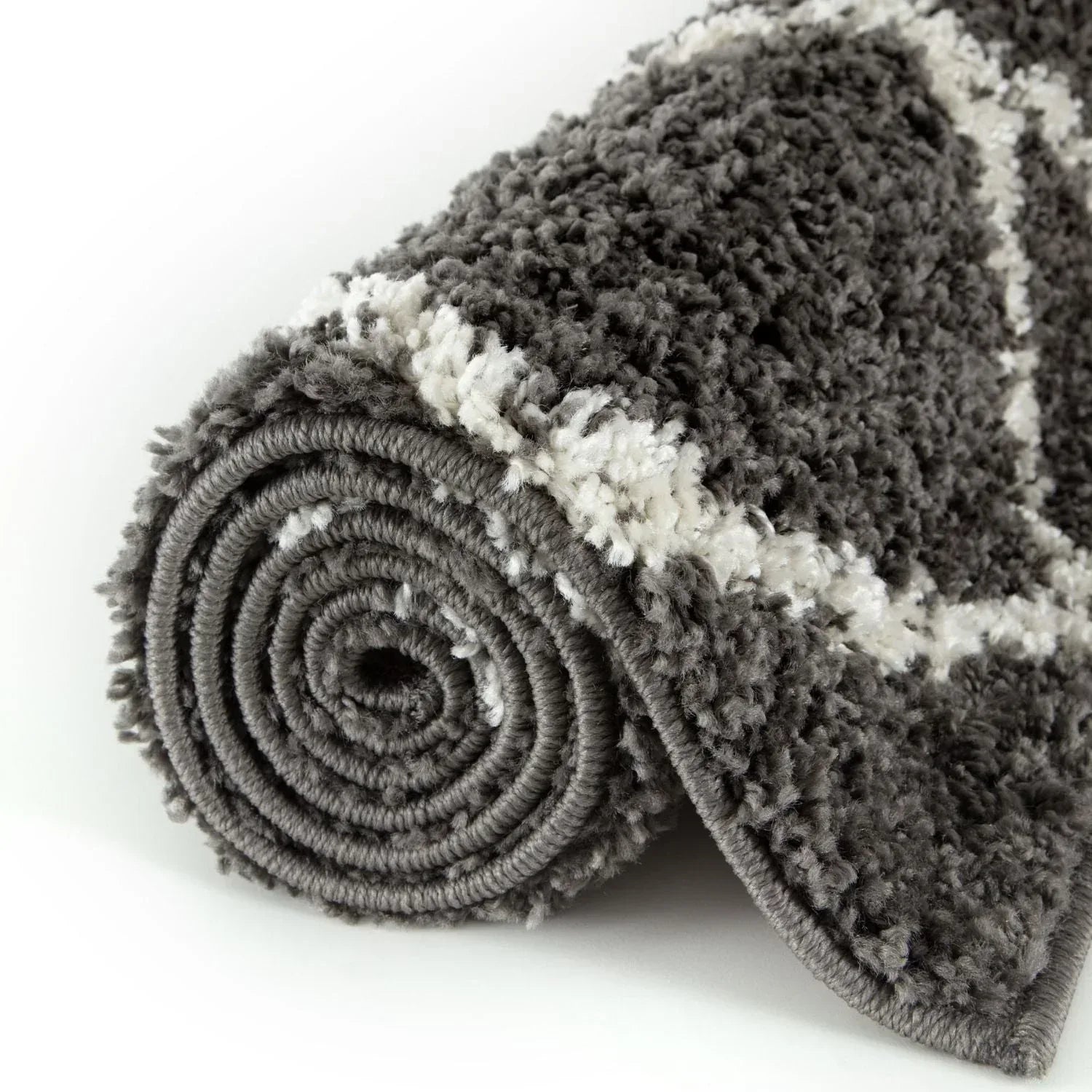 540_Moroccan_Dark_Grey_Shaggy_Rug-7 - Bobobiy