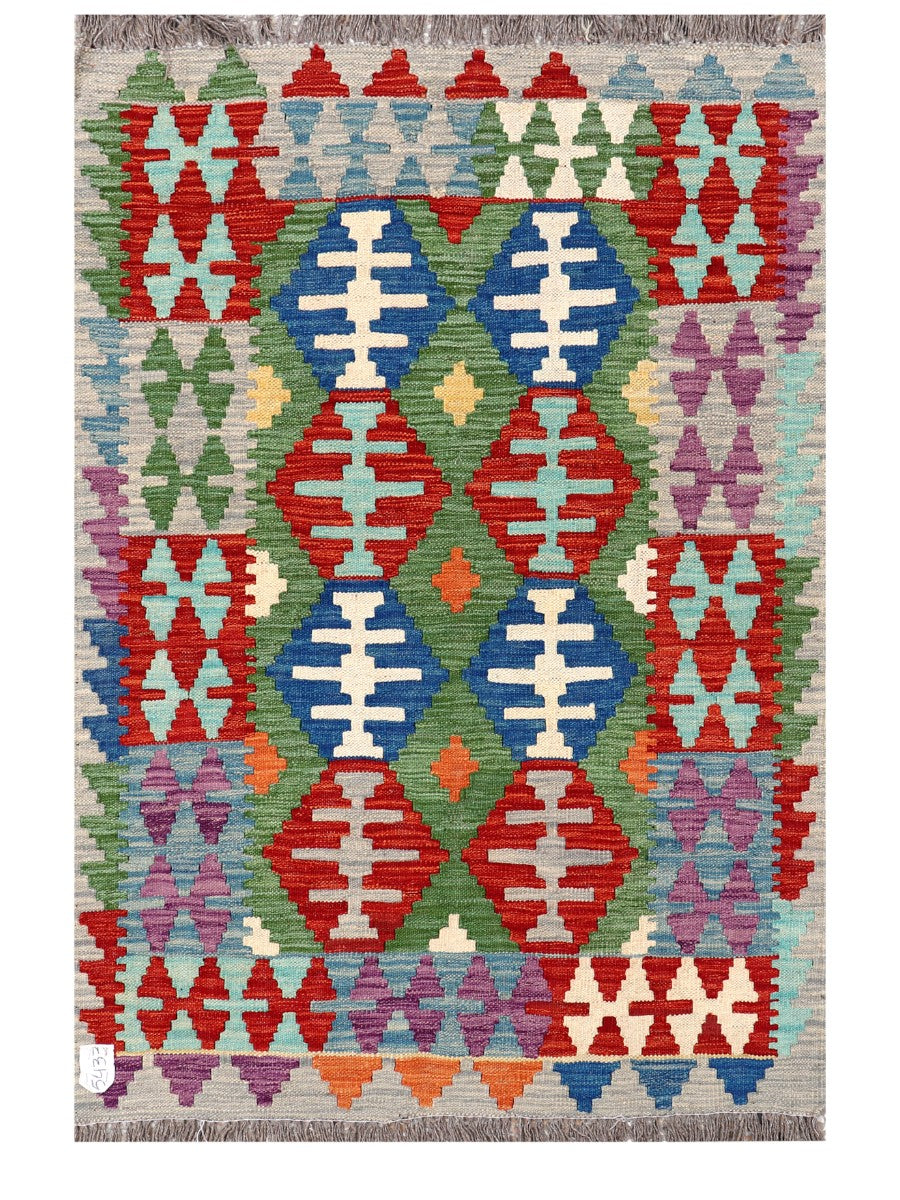 Maimana Afghanistan Kilim Rug - 140 x104 cm - Handmade