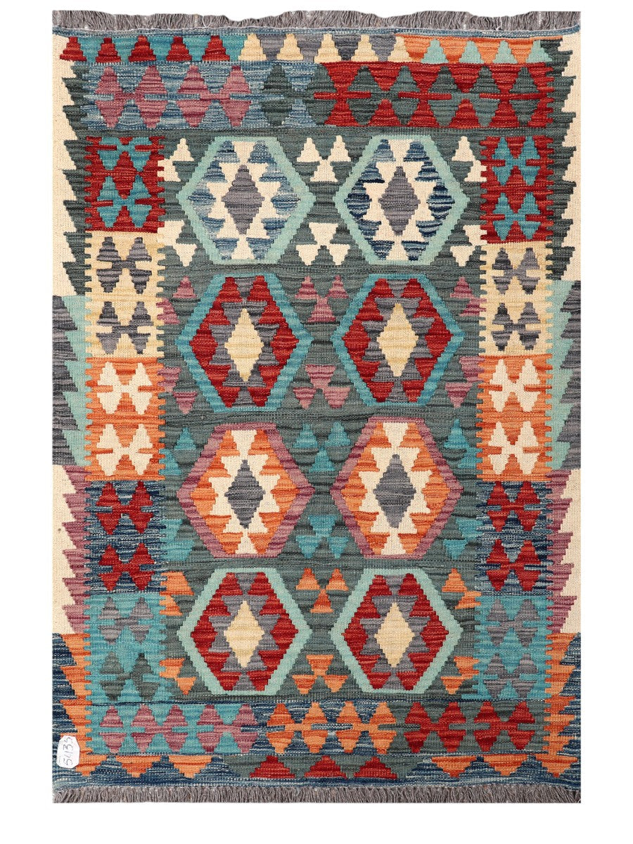 Maimana Afghanistan Kilim Rug - 148 x105 cm - Handmade