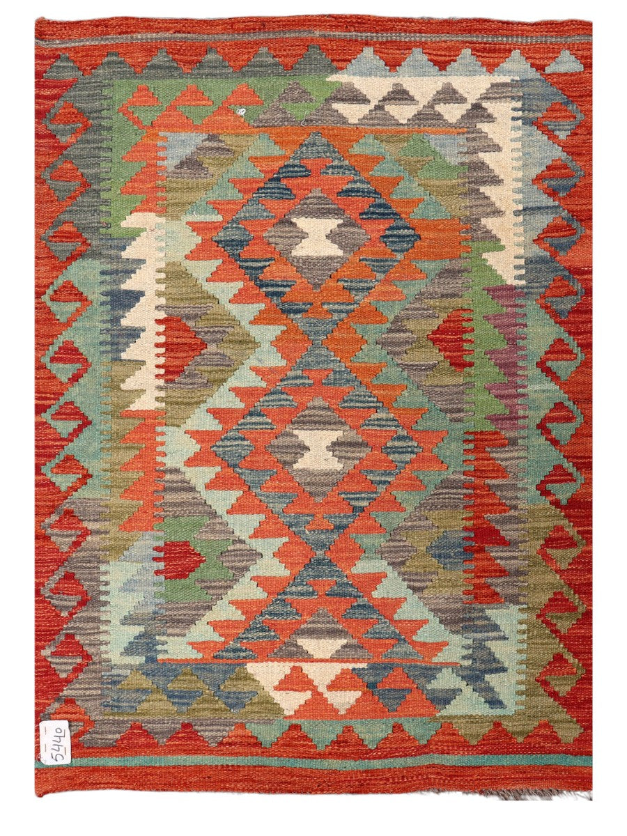 Maimana Afghanistan Kilim Rug - 123 x 87 cm - Handmade